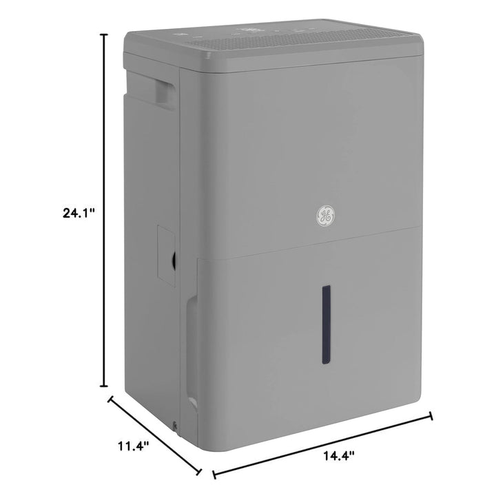 GE Portable 50 Pt Smart Dehumidifier Built In Pump, Gray (Certified Refurbished) - VMInnovations