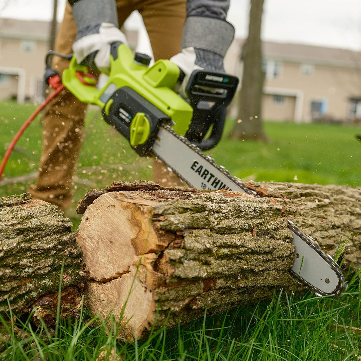 Earthwise Power Tools 8 Inch 15 Ampere Corded Electric Chainsaw with Handle