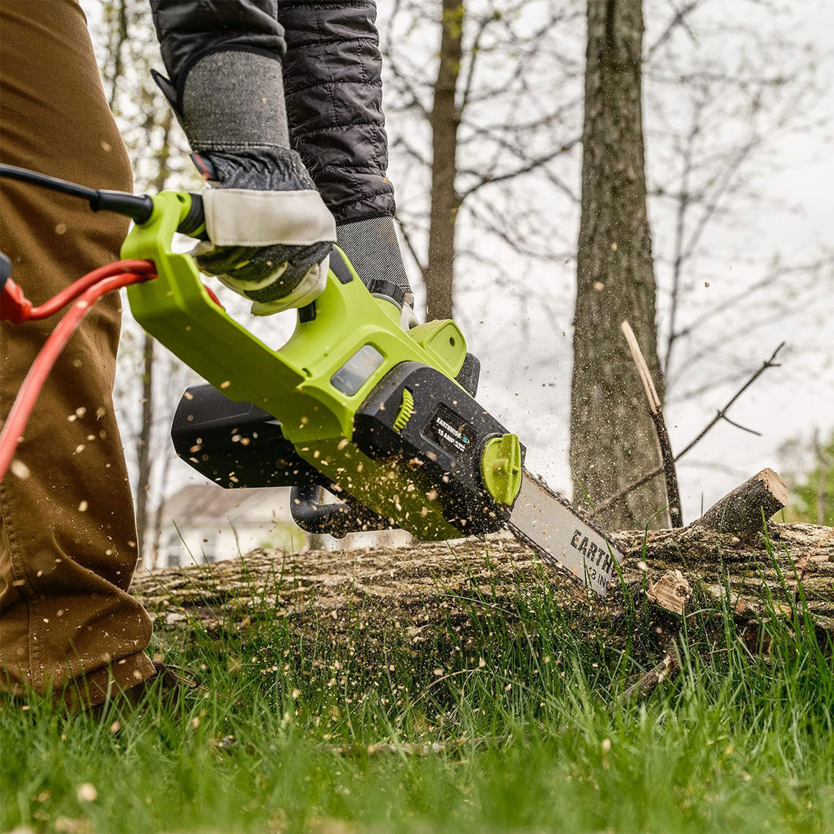 Earthwise Power Tools 8 Inch 15 Ampere Corded Electric Chainsaw with Handle