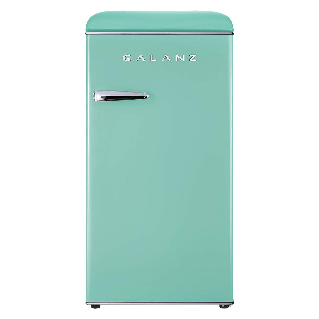 Galanz Retro Energy Efficient Compact Refrigerator w/Freezer, 3.3 Cu Ft, Green - VMInnovations