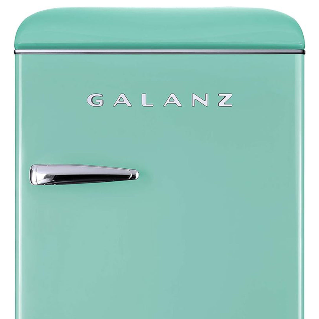 Galanz Retro Energy Efficient Compact Refrigerator w/Freezer, 3.3 Cu Ft, Green - VMInnovations