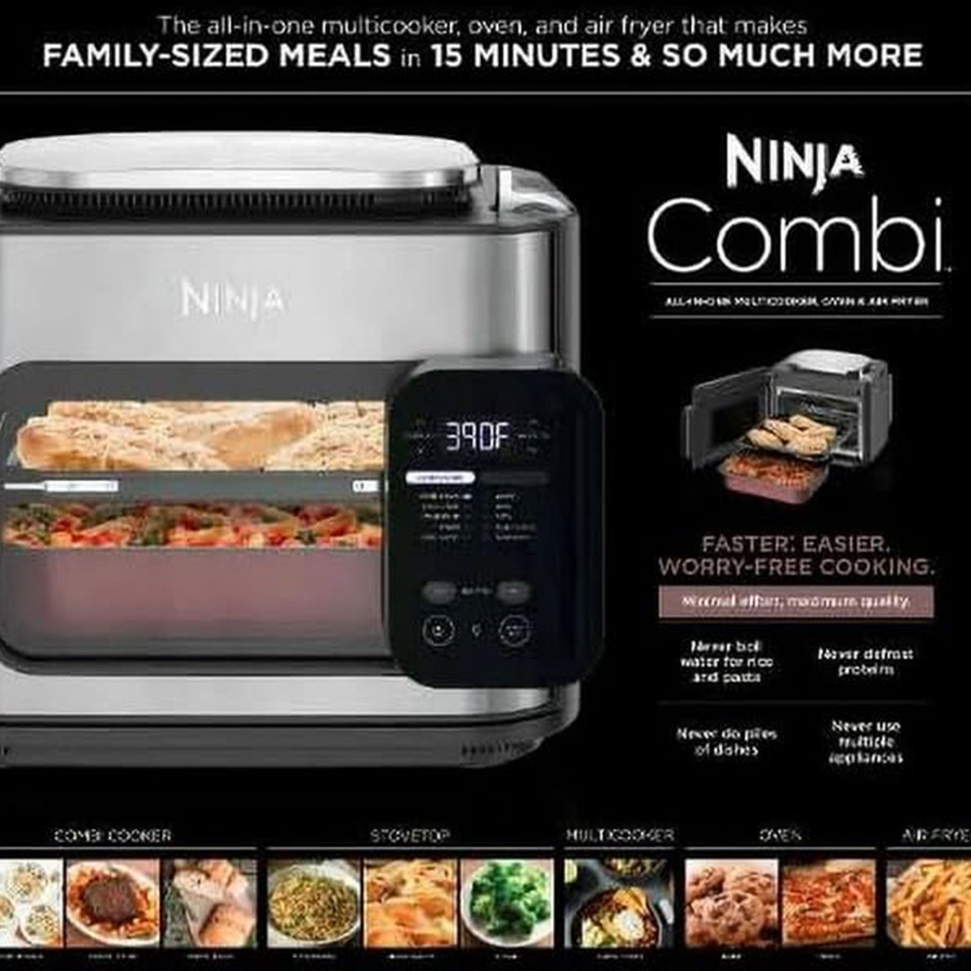 Ninja Combi Multicooker Oven Air Fryer and Auto Shut Off (Open Box) - VMInnovations