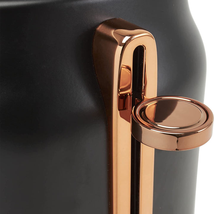 Haden Dorset 2 Slice Wide Slot Toaster & 12 Cup Coffee Maker, Black & Copper - VMInnovations
