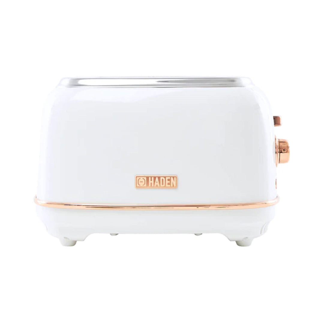 Haden Heritage 2 Slice Wide Slot Toaster & Electric Water Kettle, Ivory & Copper - VMInnovations