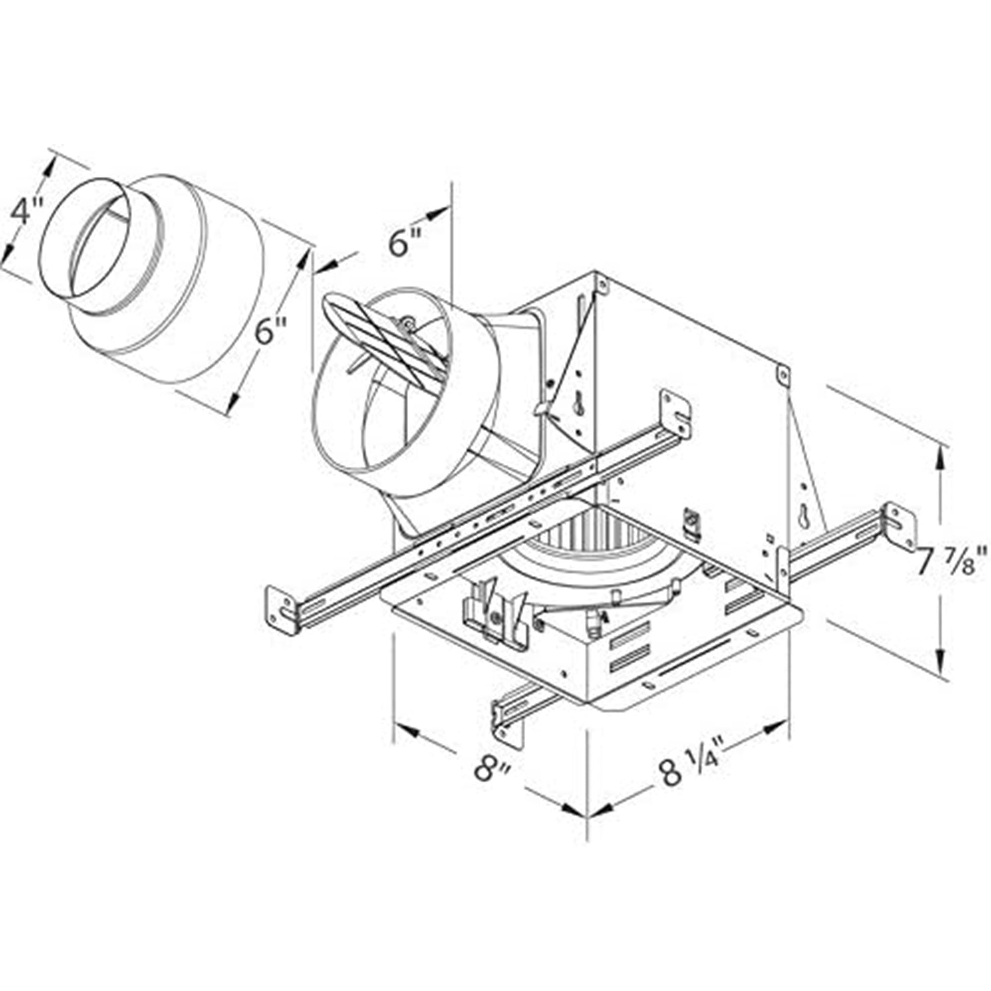 Delta Breez Bath Exhaust Fan w/ Adjustable High Speeds, 80 or 110 CFM (Open Box) - VMInnovations