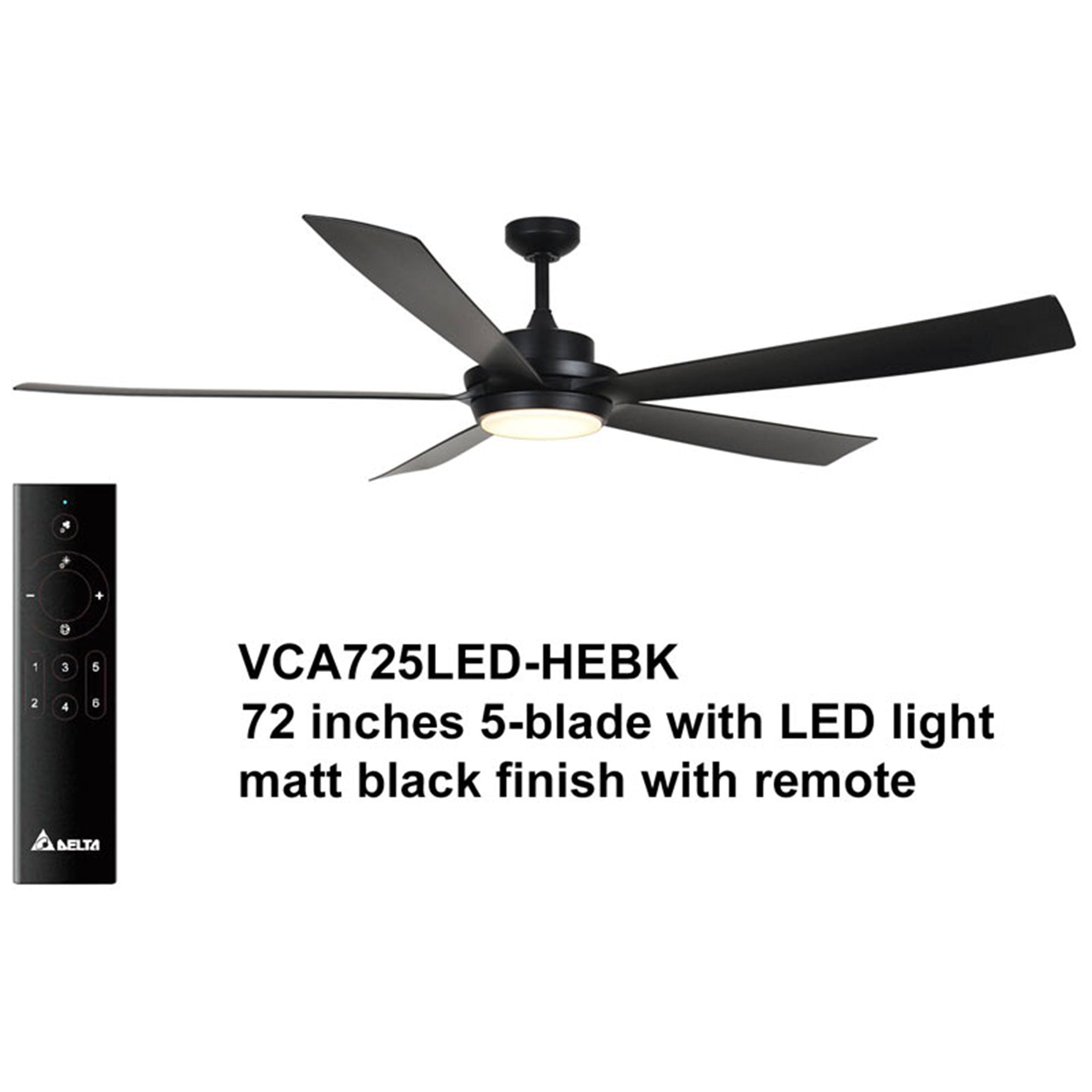 Delta Breez Pleasanton 72" Ceiling Fan w LED, Remote, Indoor/Outdoor (Used) - VMInnovations