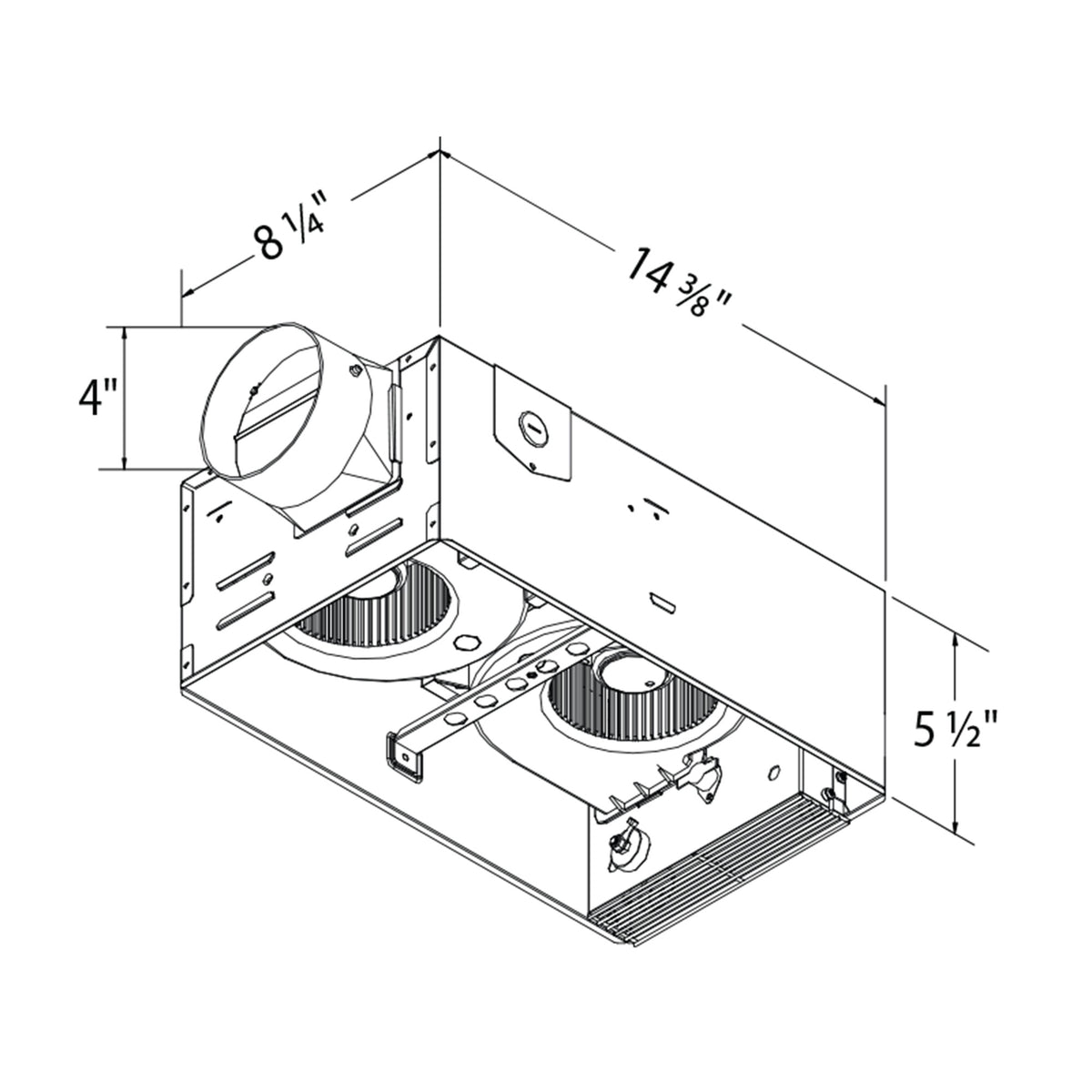 Delta Breez Radiance Exhaust Fan 80 CFM w/Built-In Light & Heater (For Parts) - VMInnovations