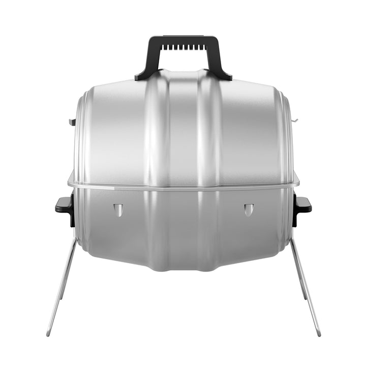 Americana Grills Keg A Que Charcoal BBQ Portable Grill, 186 Square Inch, Silver - VMInnovations