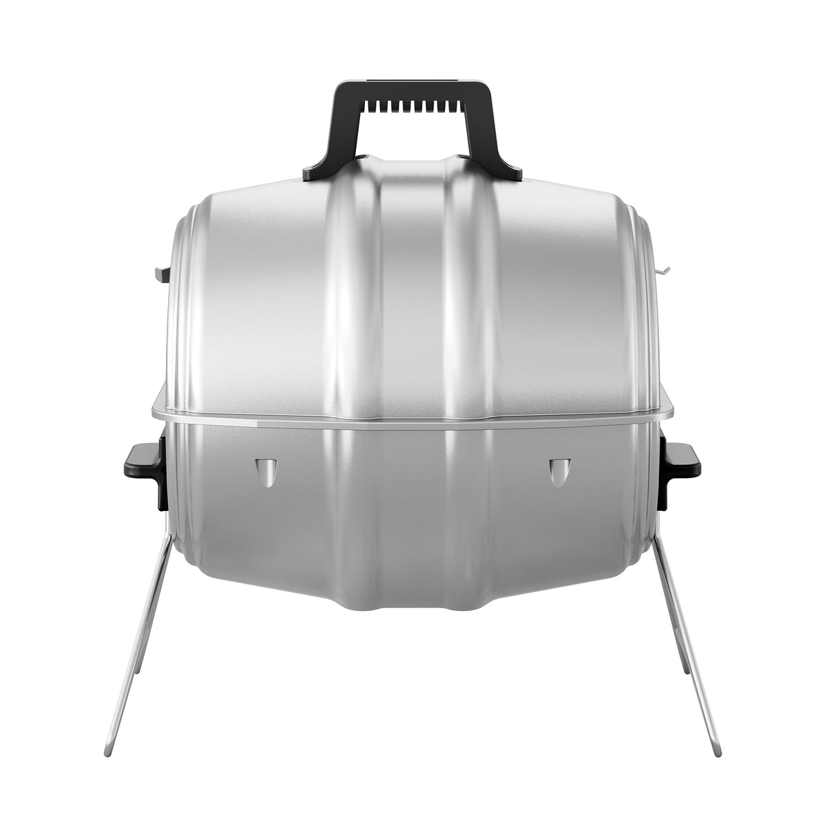 Americana Grills Keg A Que Charcoal BBQ Portable Grill, 186 Sq In, Silver (Used)