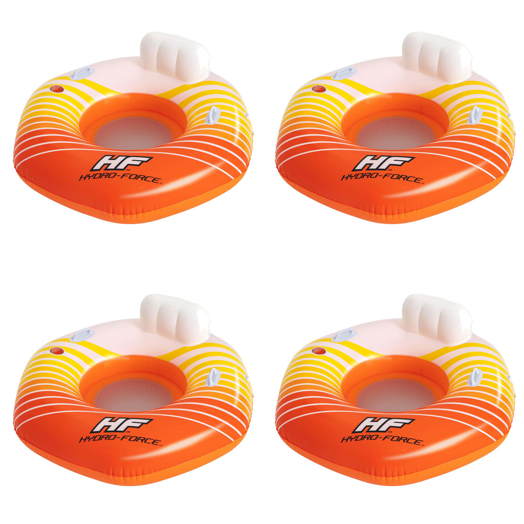 Bestway Hydro-Force Sunkissed Inflatable Tube for Pool, River, Beach, 4 Pack - VMInnovations