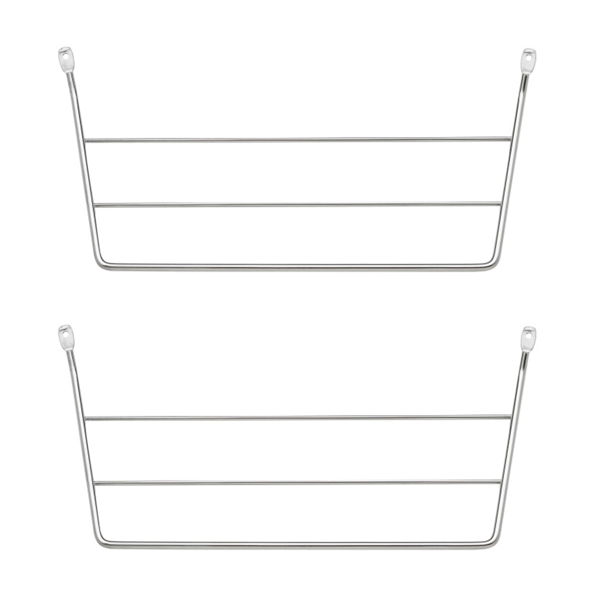 Rev-A-Shelf Kitchen & Bathroom Undersink Door Mount Towel Bar, 2 Pack, Chrome - VMInnovations