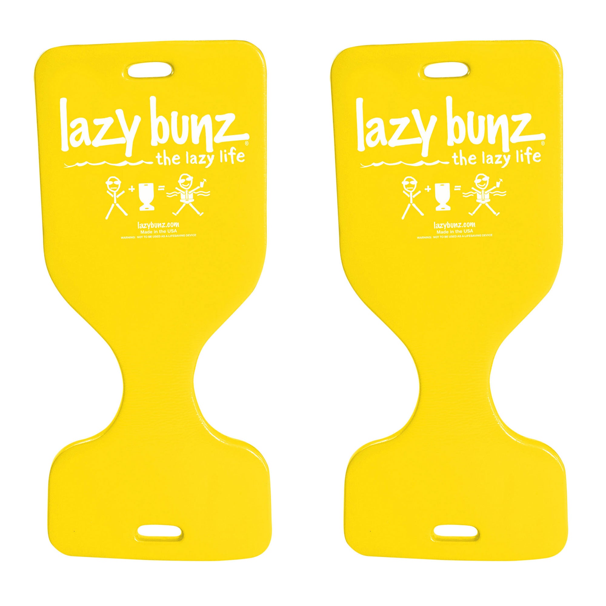 TRC Recreation Lazy Bunz Foam Saddle Swimming Pool Lounger Float, 2 Pack, Yellow - VMInnovations