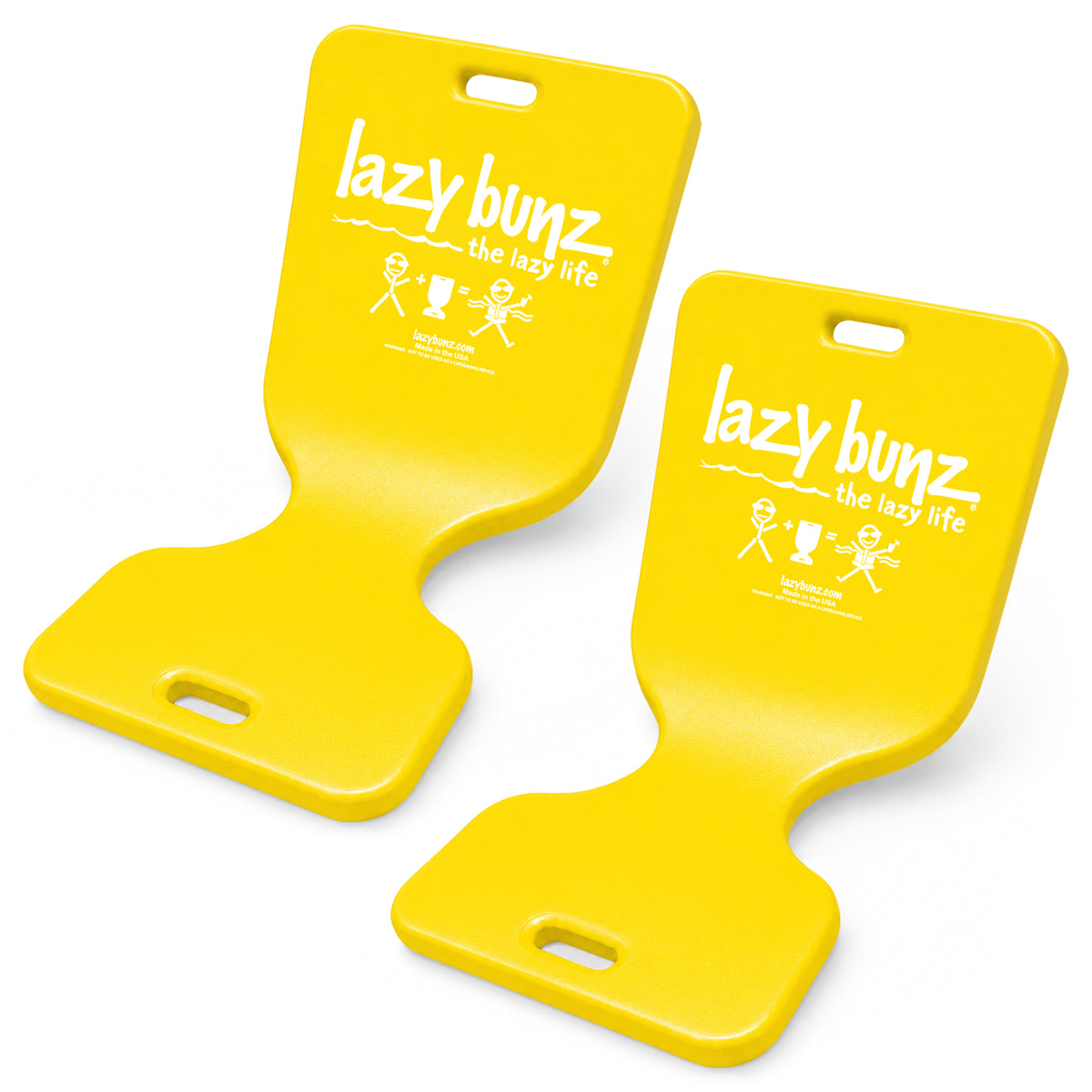 TRC Recreation Lazy Bunz Foam Saddle Swimming Pool Lounger Float, 2 Pack, Yellow - VMInnovations