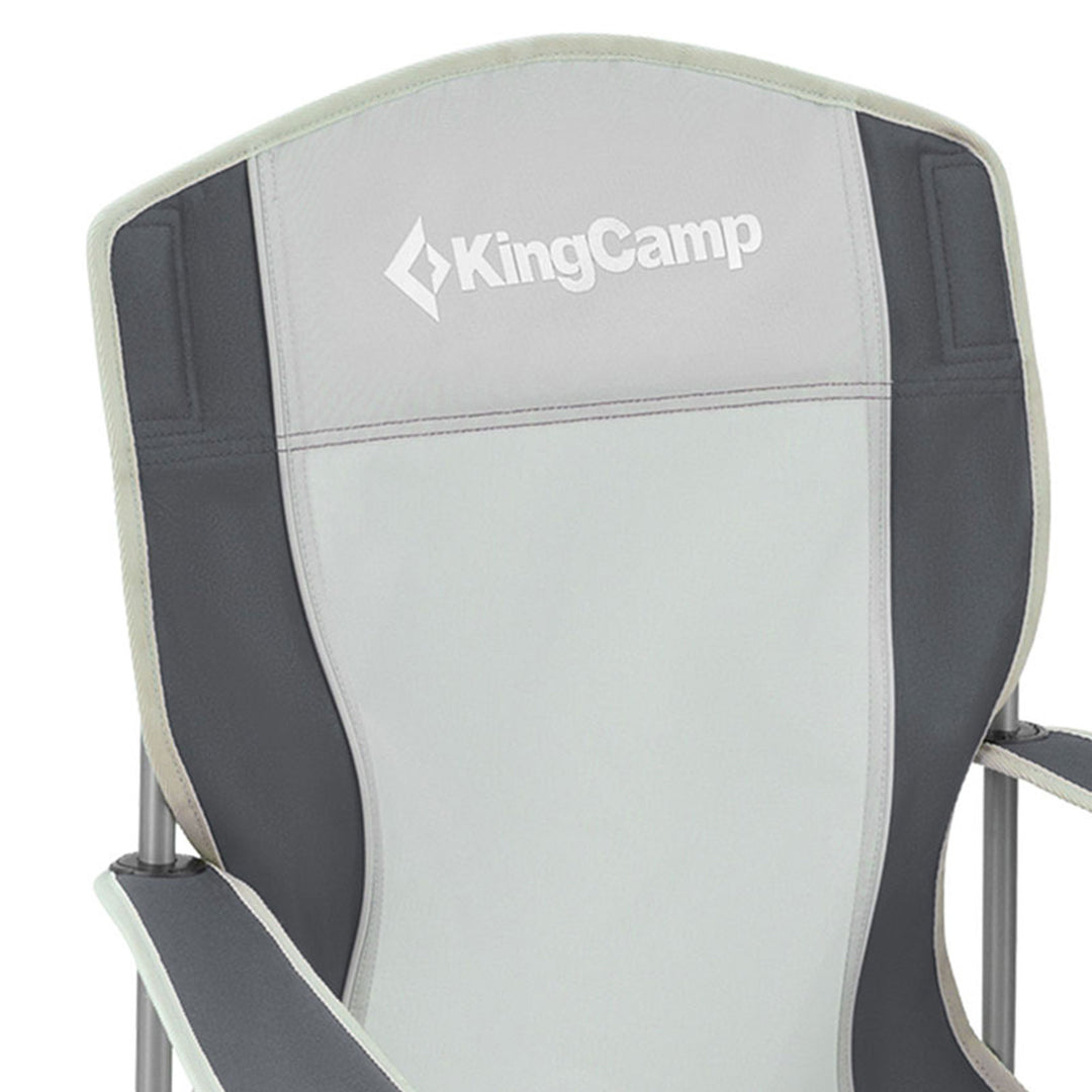 KingCamp Lightweight Foldable Outdoor Camping Lounger Chair, 2 Pack, Black/Grey - VMInnovations