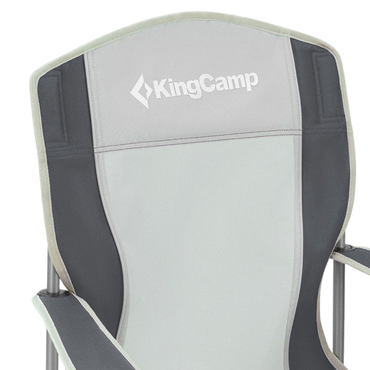KingCamp Lightweight Foldable Outdoor Camping Lounger Chair, 2 Pack, Black/Grey - VMInnovations