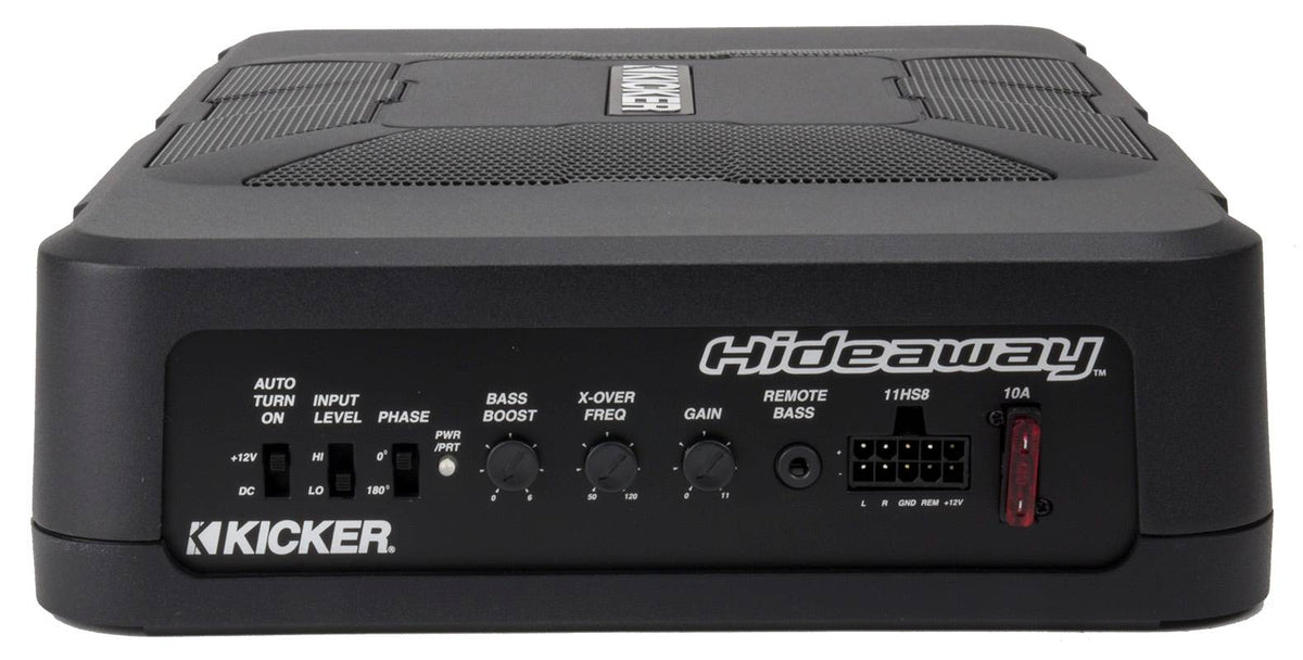 KICKER 11HS8 8" 150W Hideaway Car Audio Powered Subwoofer Sub Enclosure (4 Pack)