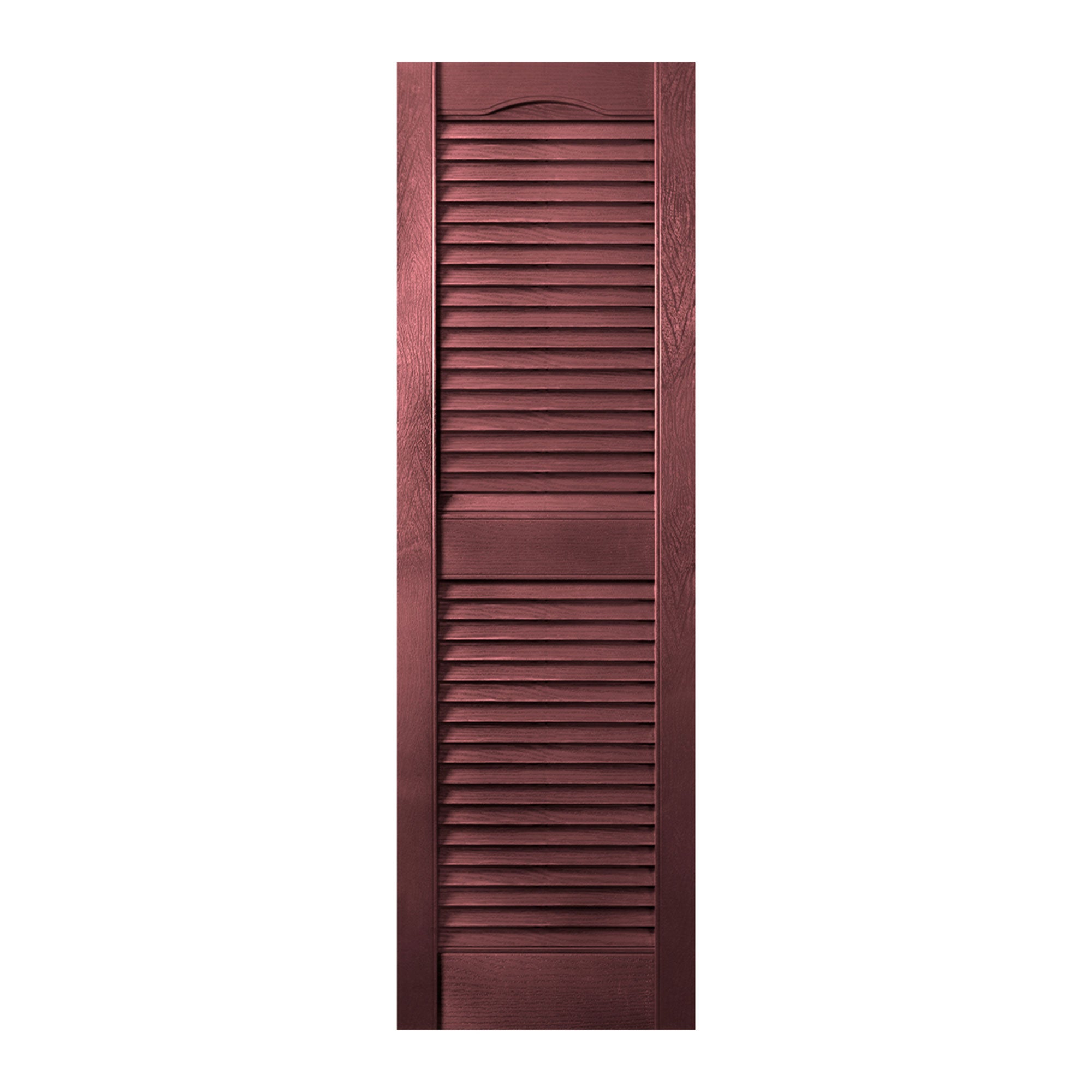 Plastic Development Group 14 x 47 Inch Vinyl Louvered Shutters, Bordeaux, 4 Pack - VMInnovations