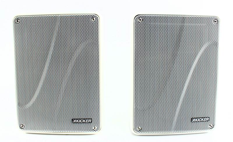 KICKER KB6000 6.5" White Full Range Indoor/Outdoor/Marine Speakers (Open Box)