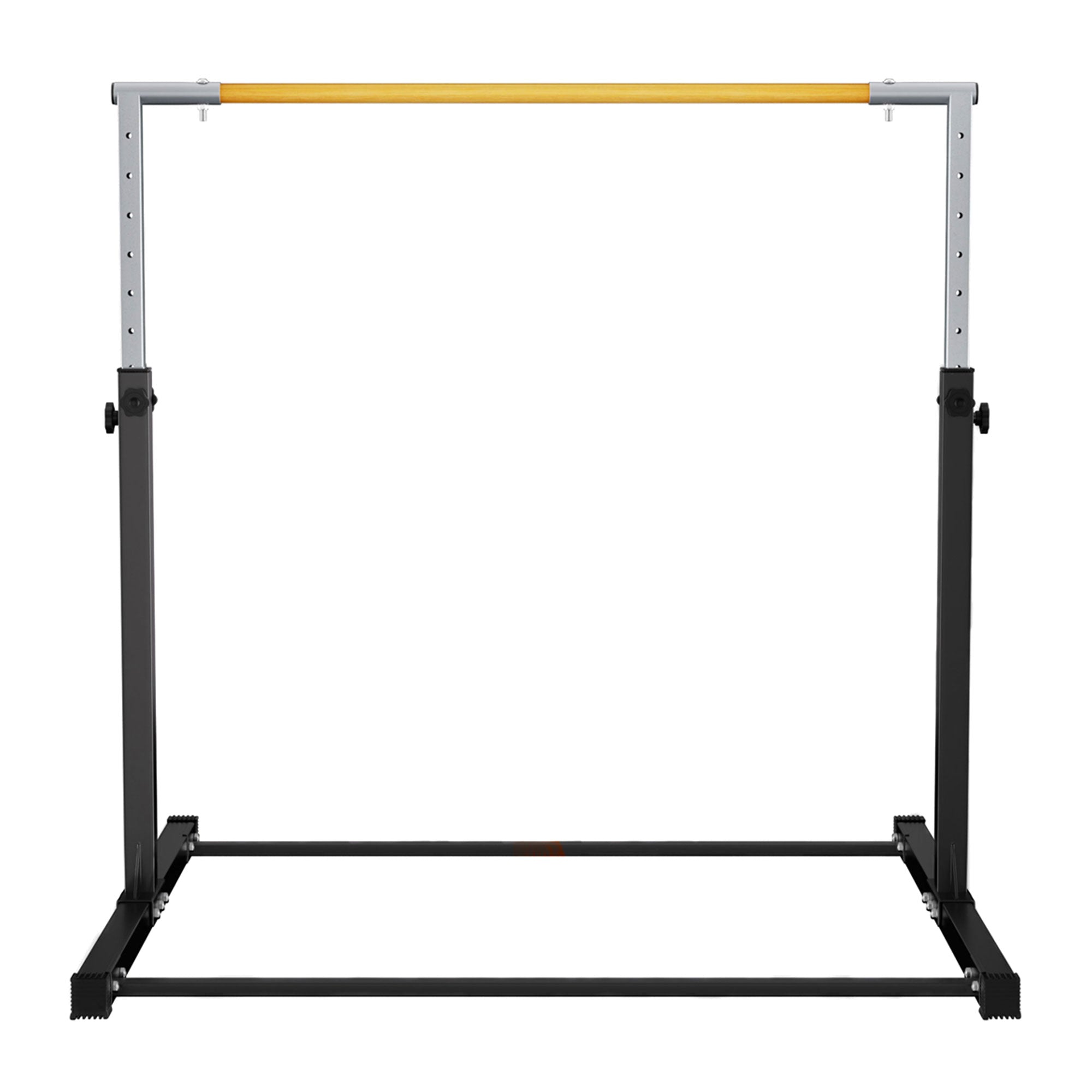BalanceFrom Fitness 120" x 48" Exercise Mat & Adjustable Gymnastics Bar, Black - VMInnovations