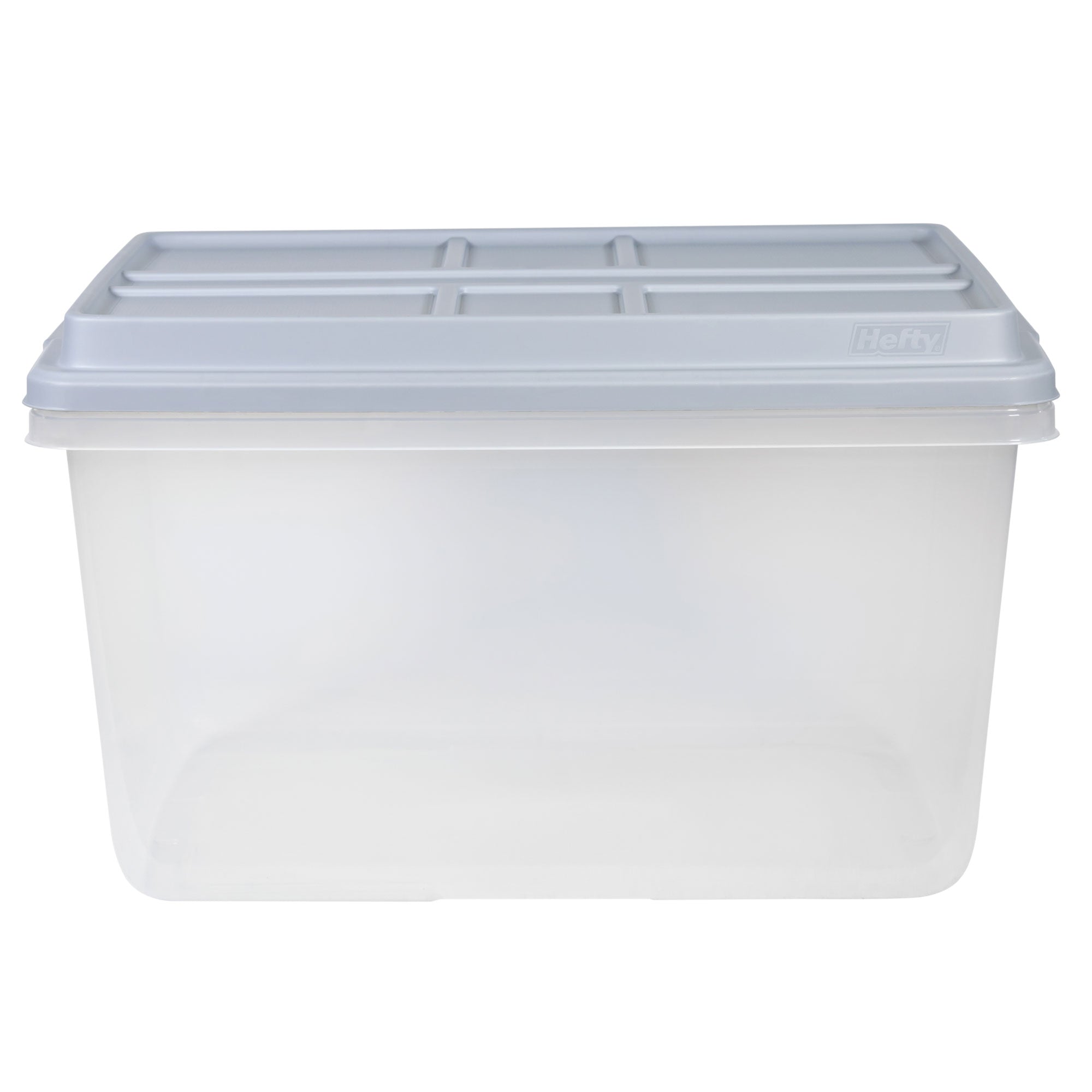 Hefty 72 Qt Hi-Rise Stackable Plastic Storage Bin with Lid, 6 Pack, Gray (Used) - VMInnovations