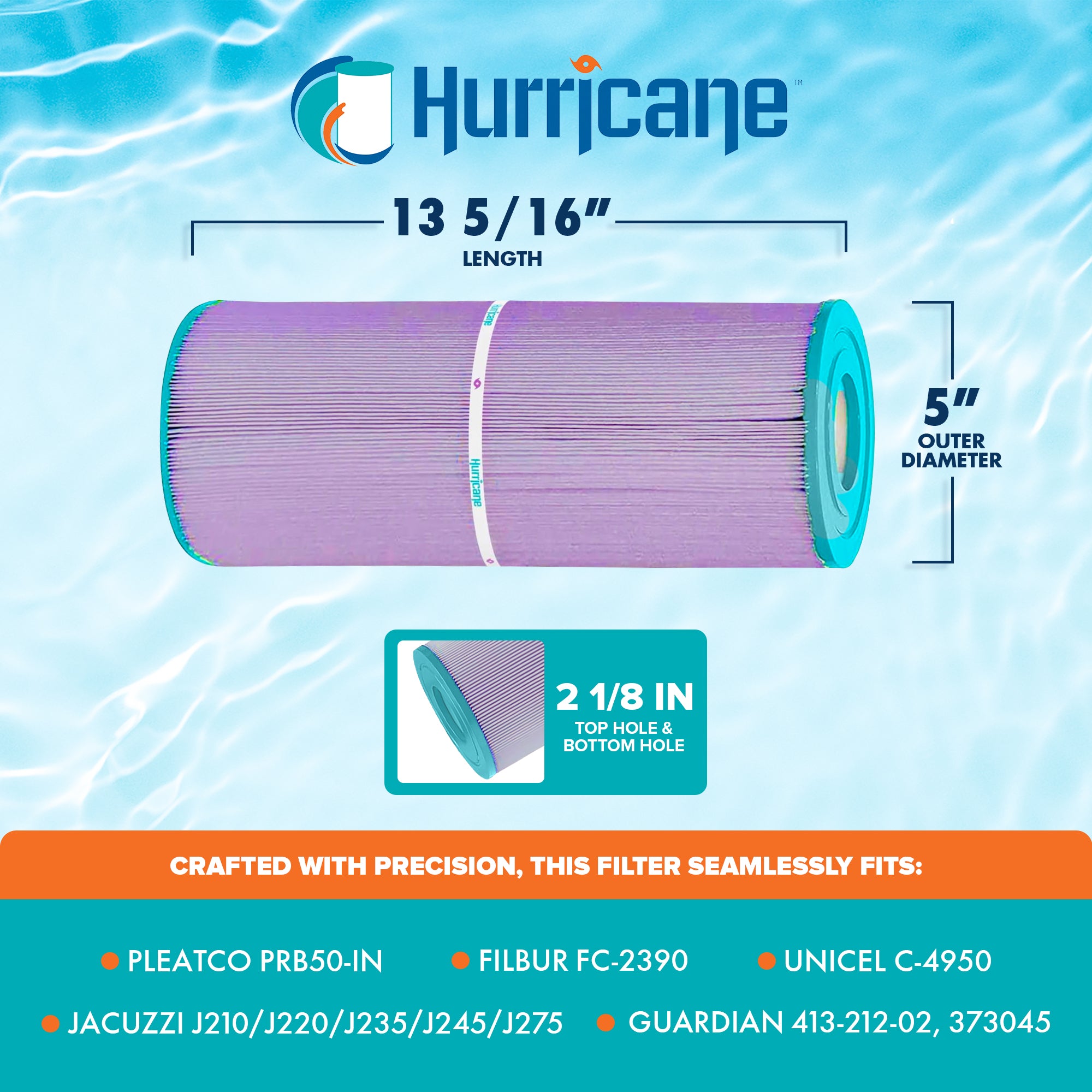 Hurricane Filters HF4950-01P Platinum Spa Filter Cartridge Replacement(Open Box) - VMInnovations