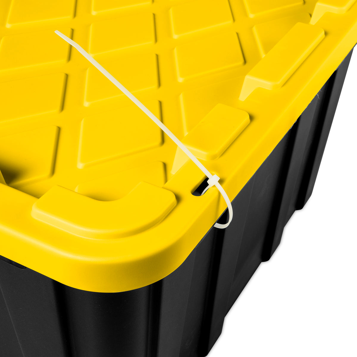 Sterilite 38 Gallon Industrial Stackable Storage Tote Lidded Containers, 12 Pack