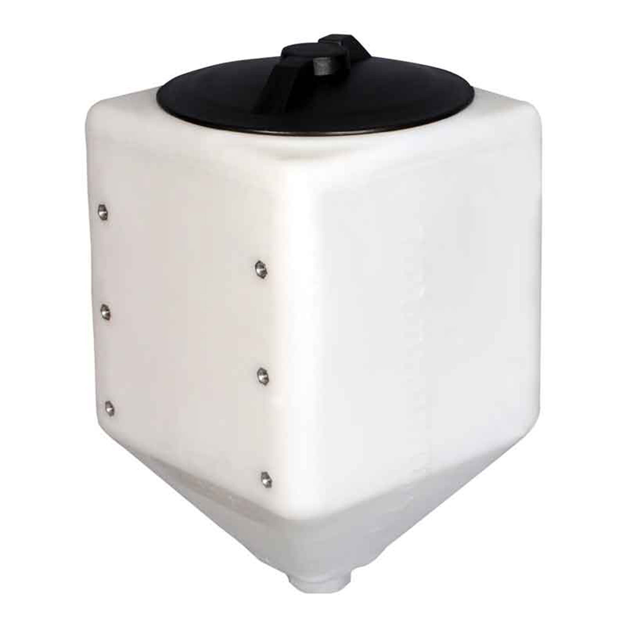 Norwesco 5 Gallon Square Total Drain Tank for Patio, Lawn, and Garden, White