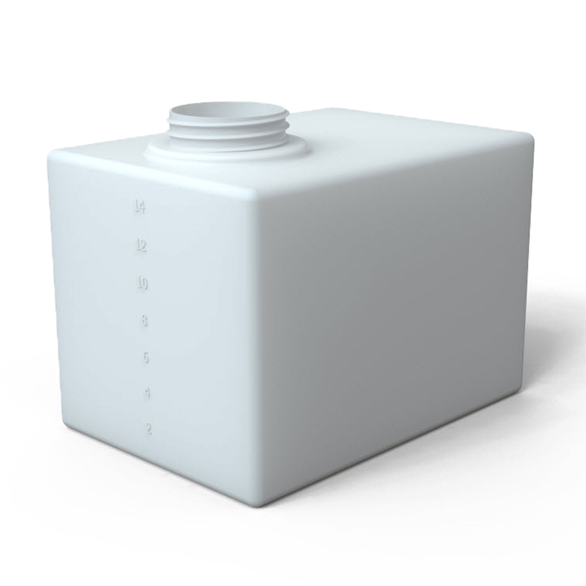 Norwesco Flat Bottom Utility Tank for Trailers and Lawn Care, 16 Gallon, White - VMInnovations