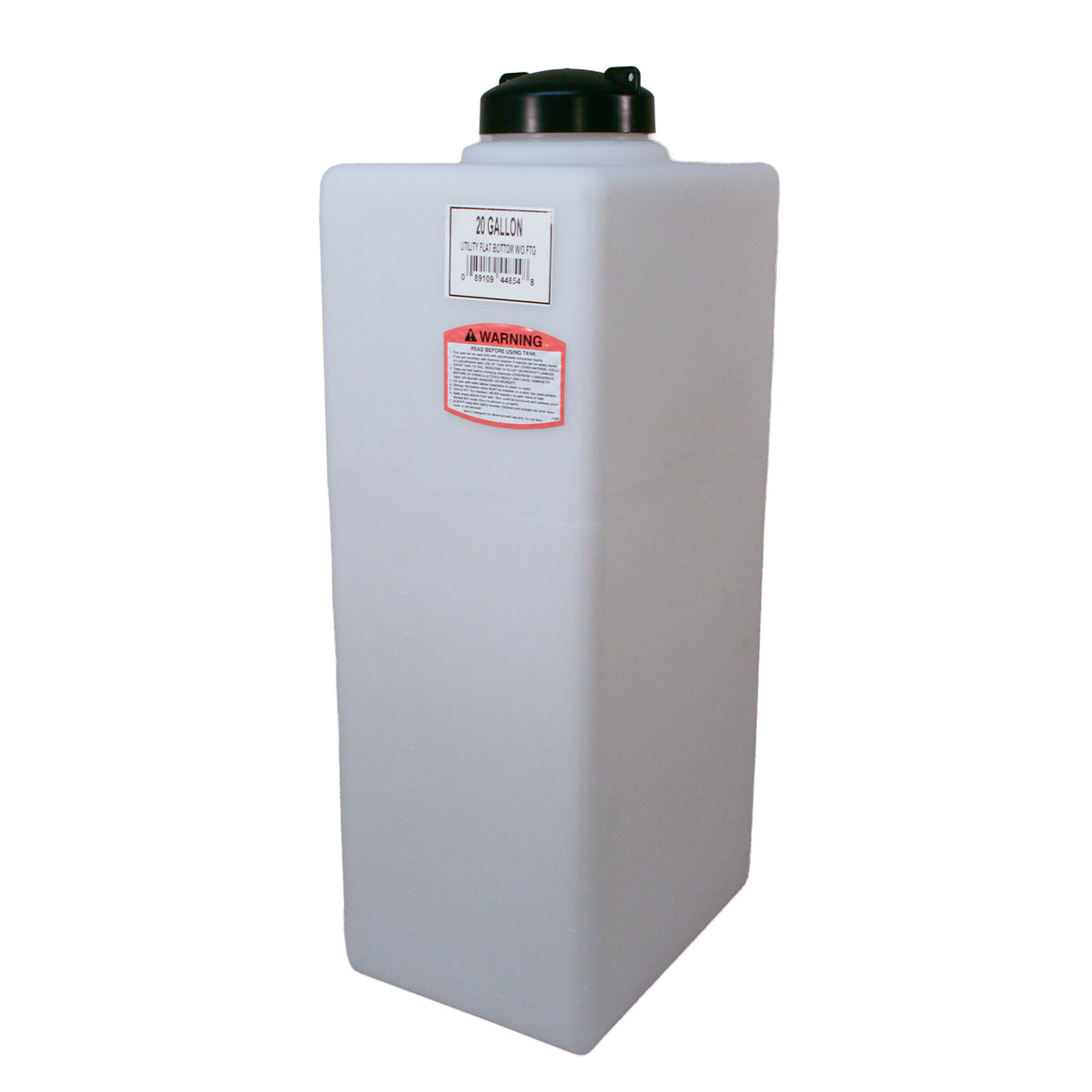 Norwesco Flat Bottom Utility Tanks for Trailers and Lawn Care, 20 Gallon, White