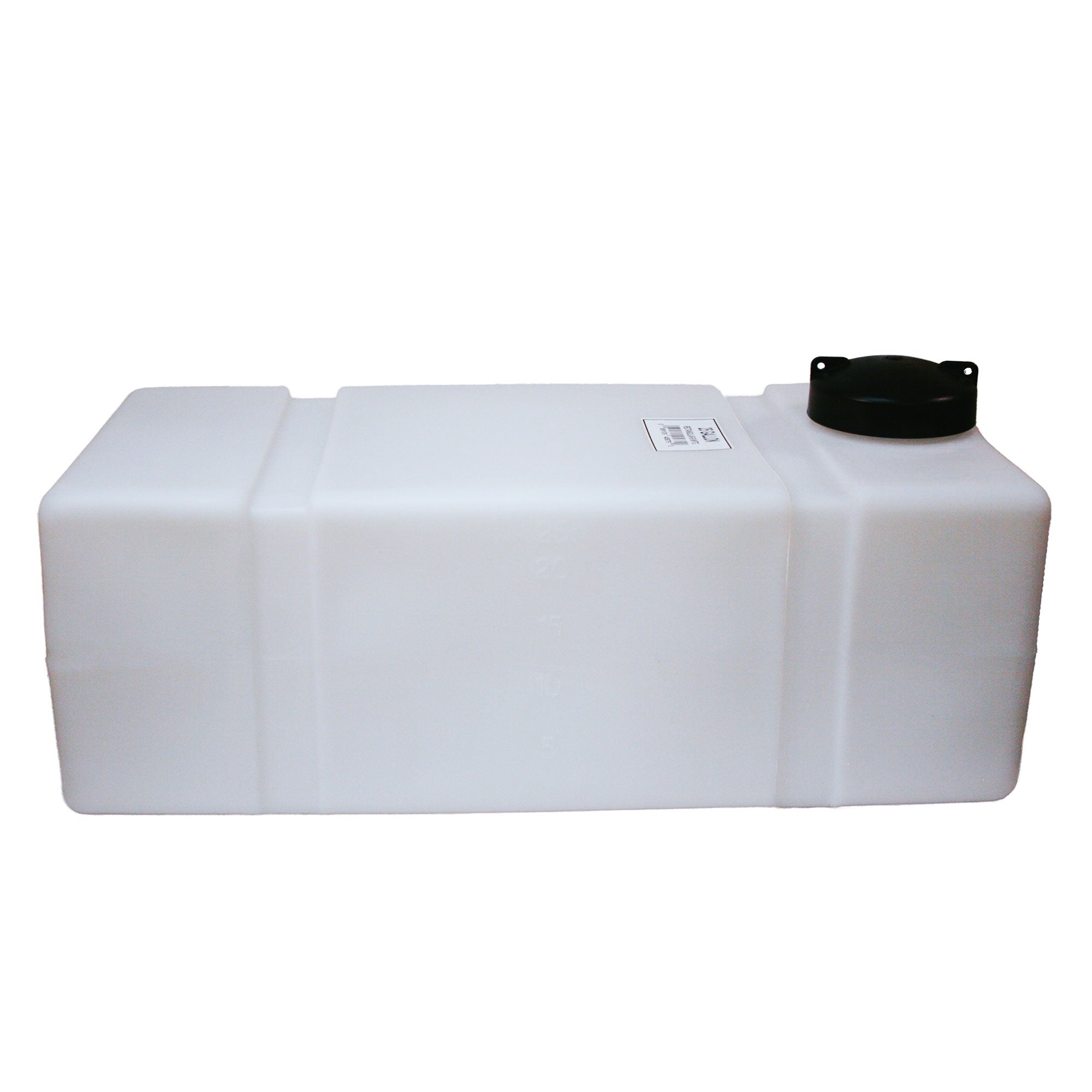 Norwesco 25 Gallon Rectangular Flat Bottom Utility Tank for Lawn Care, White