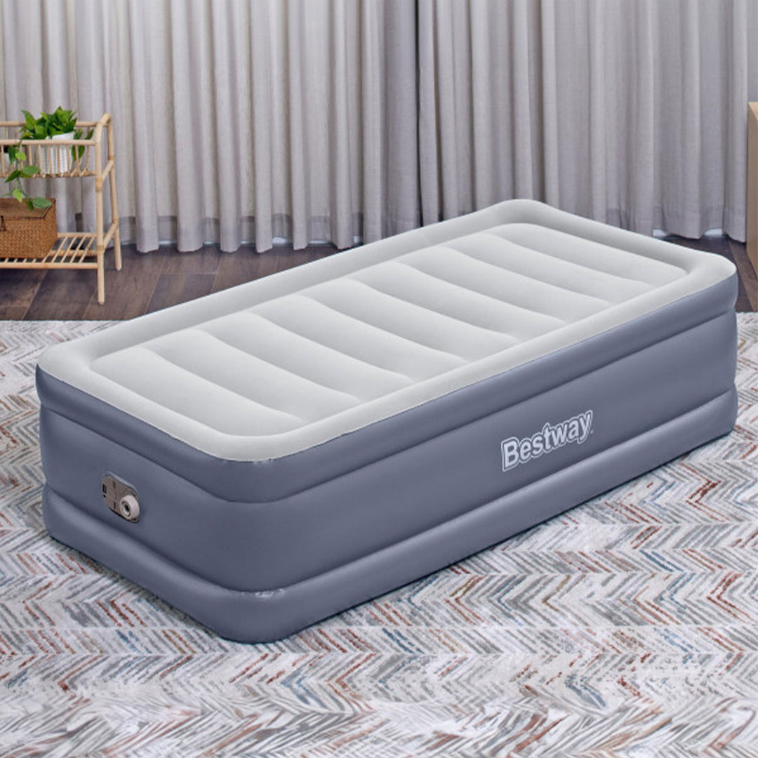 Bestway Tritech Air Mattress Inflatable Twin-Sized Bed with Built-In AC Pump - VMInnovations