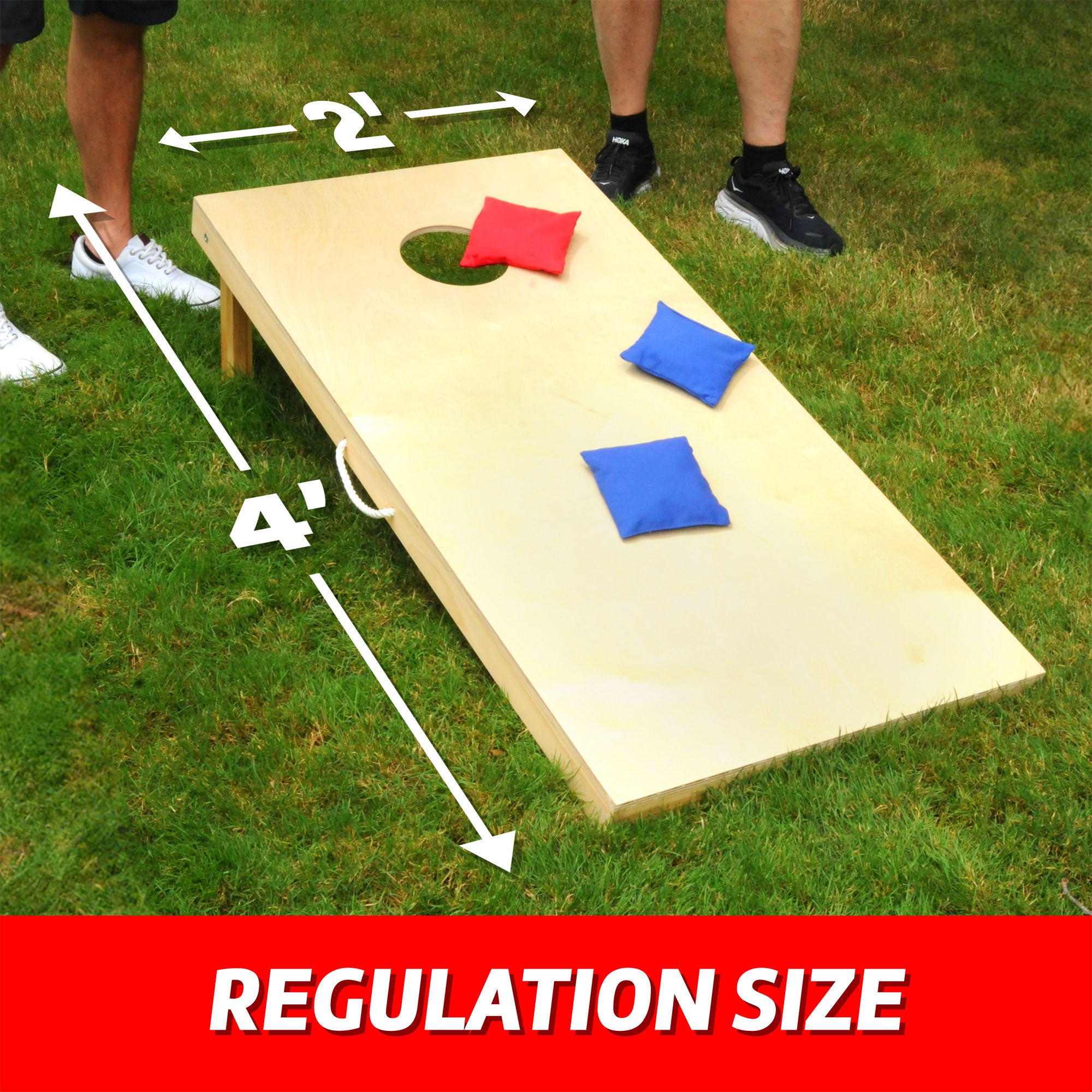 Driveway Games Traditional Wood Cornhole Game w/ All Weather Storage Bag, 4'x2'