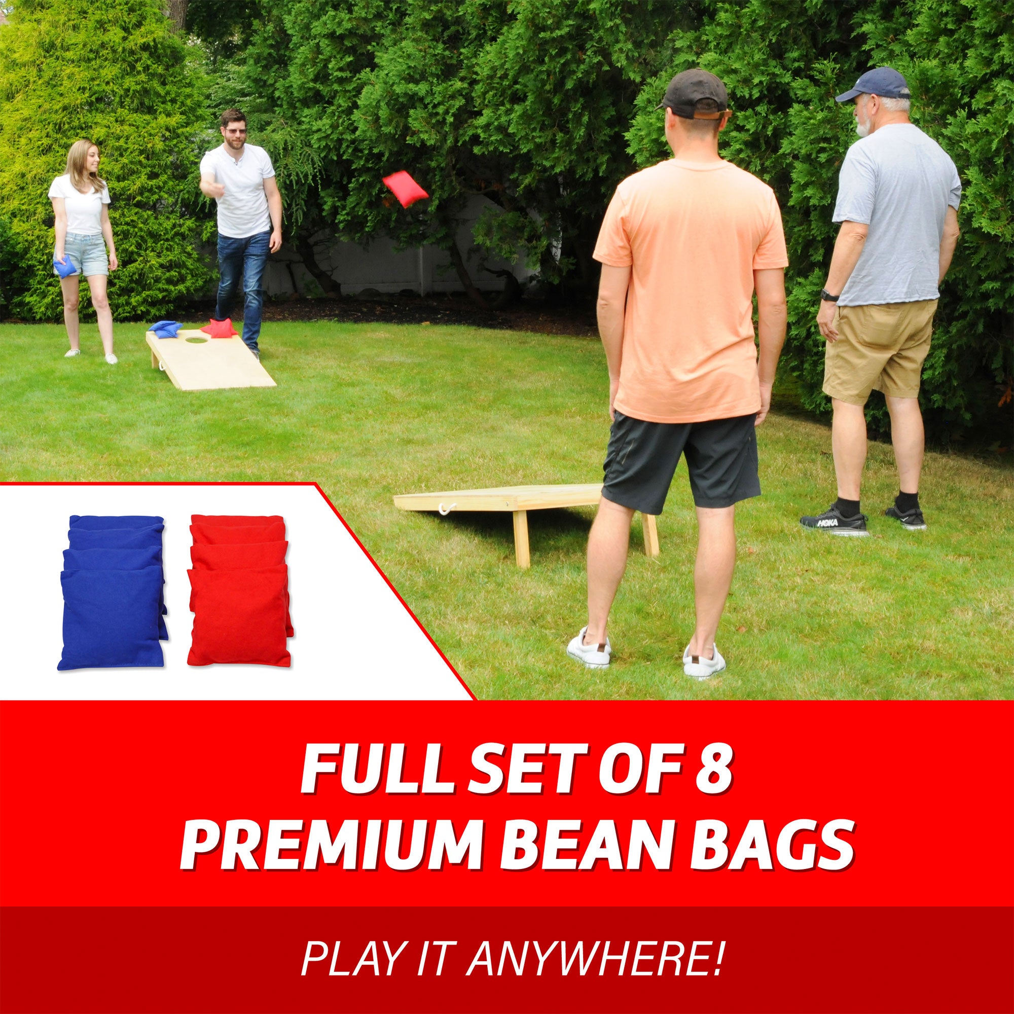 Driveway Games Traditional Wood Cornhole Game w/ All Weather Storage Bag, 4'x2'