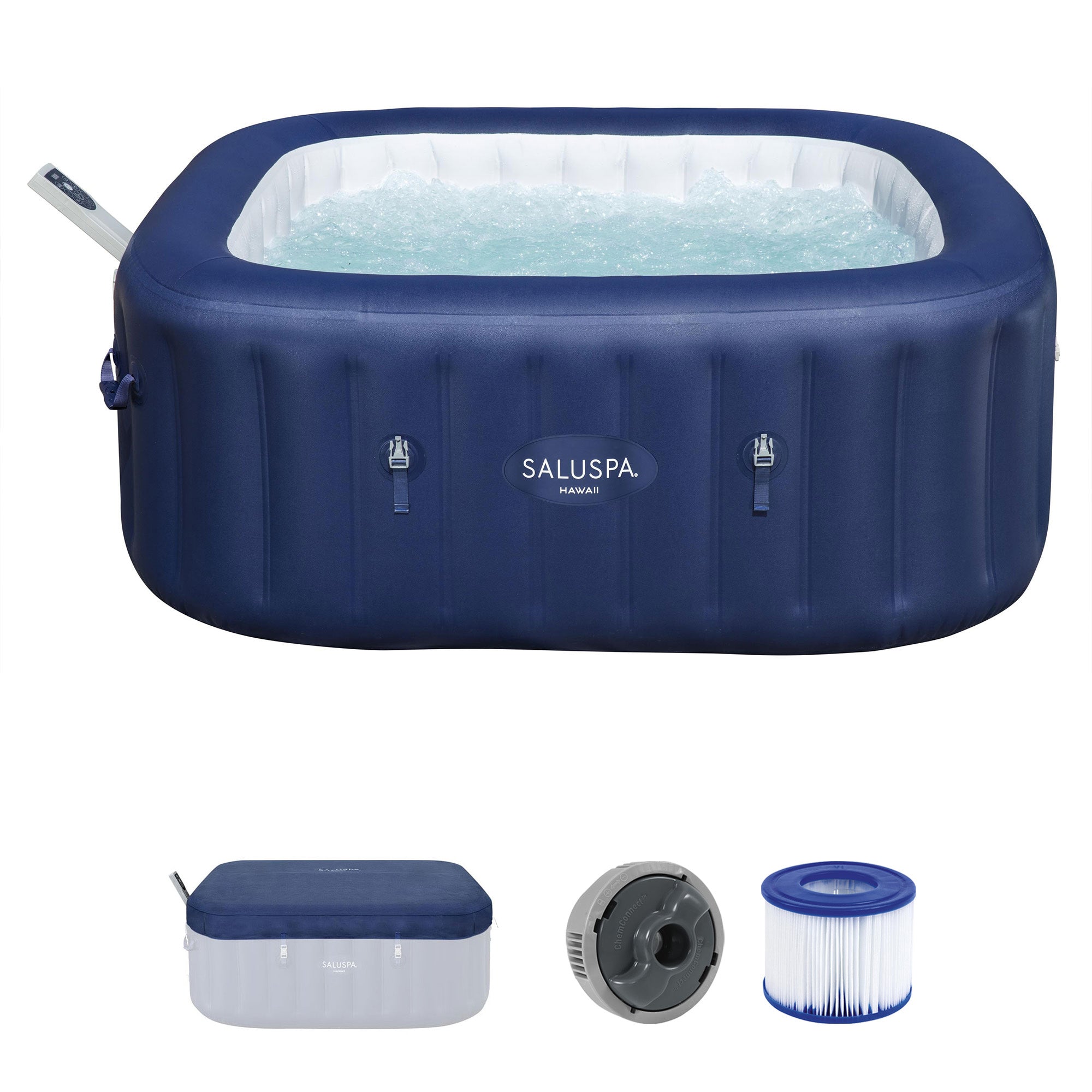 Bestway SaluSpa Hawaii Smart AirJet Inflatable Hot Tub with Cover (Open Box)