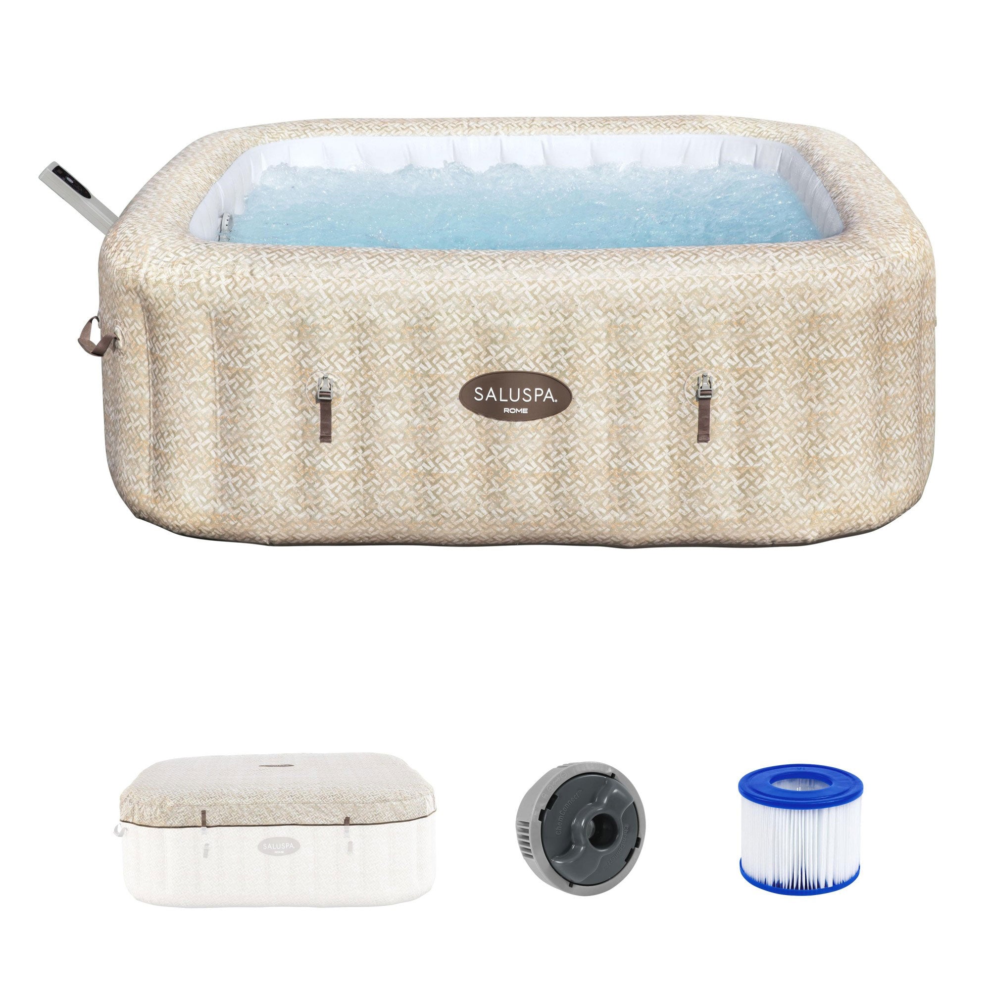 Bestway SaluSpa Smart AirJet Inflatable Hot Tub w/EnergySense Cover (Open Box) - VMInnovations