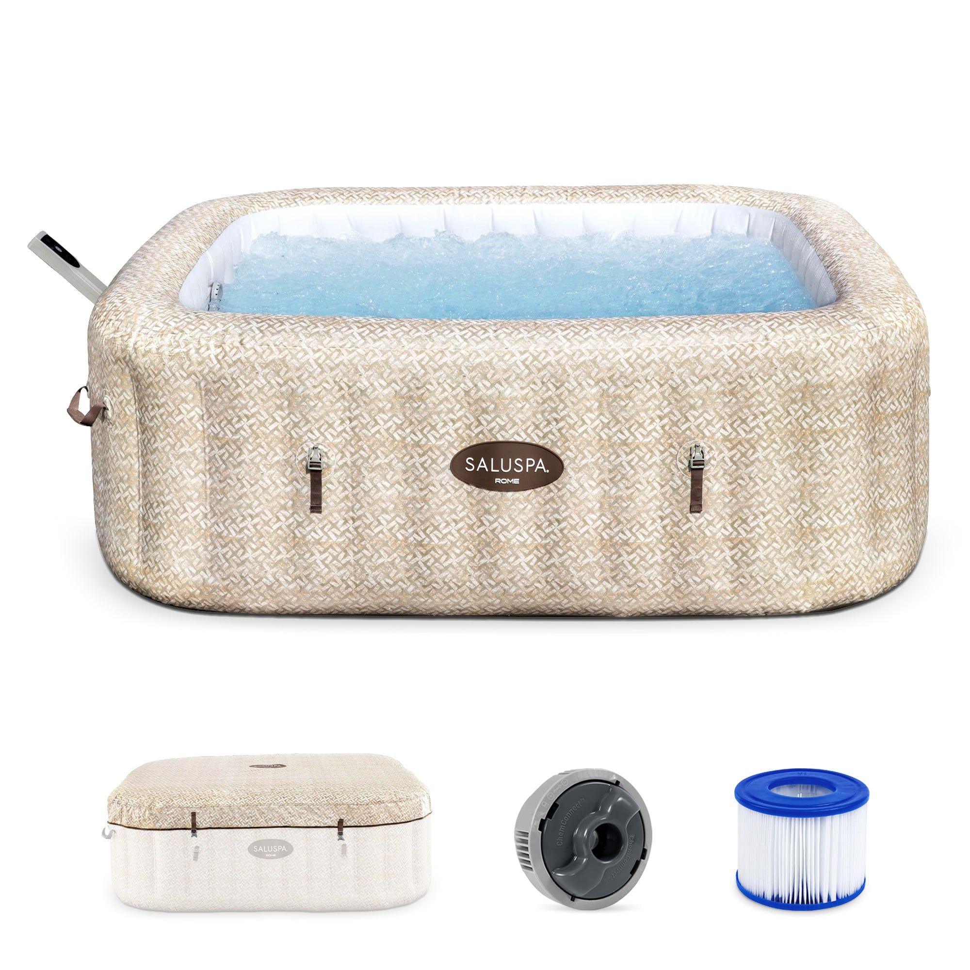 Bestway SaluSpa Rome Smart AirJet Inflatable Hot Tub with EnergySense Cover