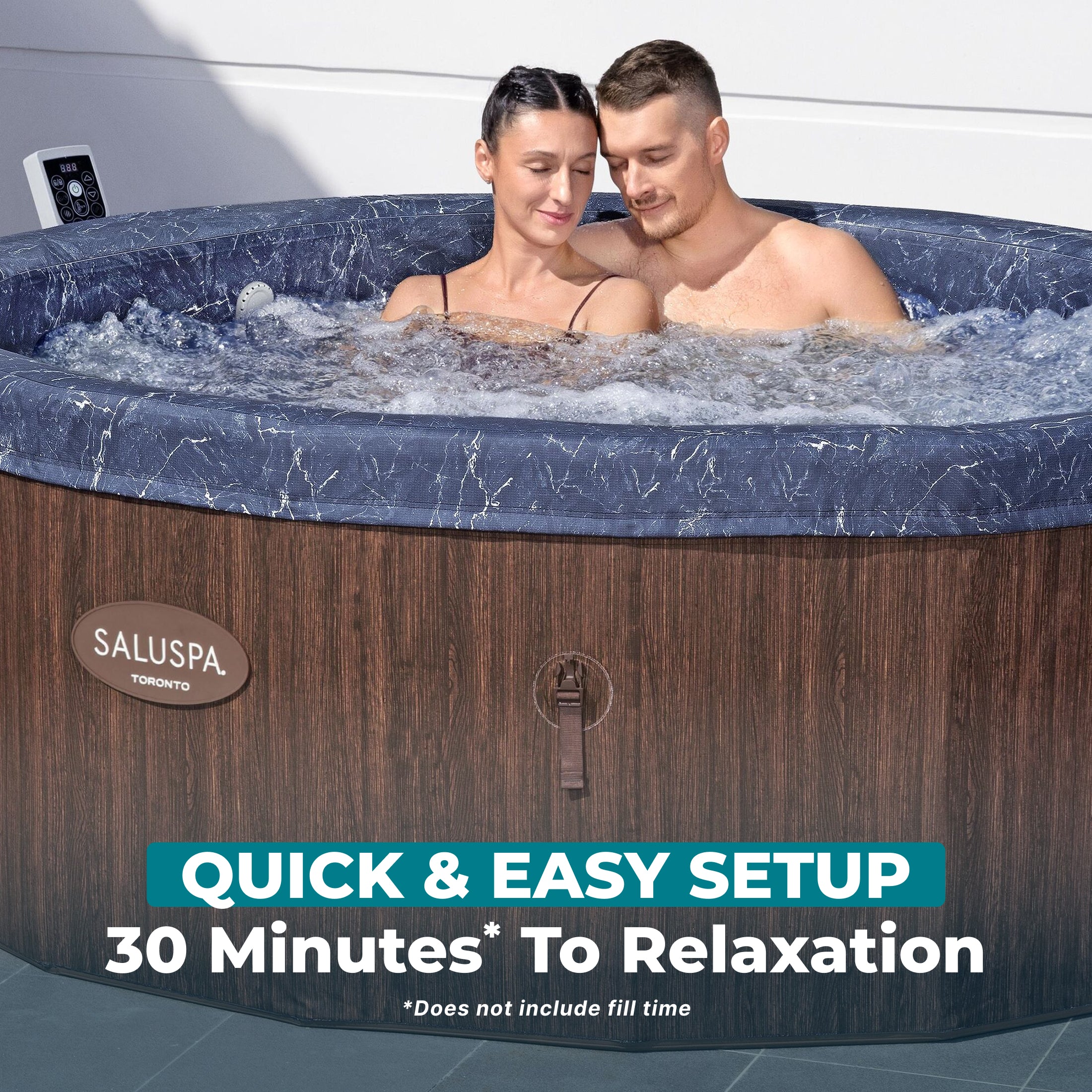Bestway Toronto 5-7 Person Energy-Efficient AirJet Hot Tub, App (Open Box)