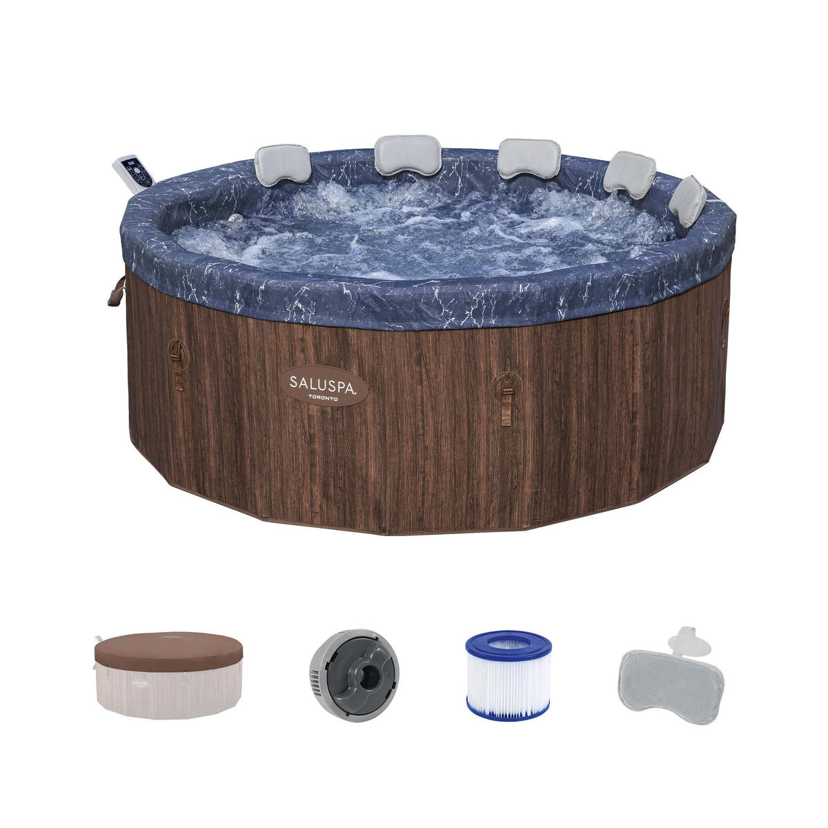 Bestway Toronto 5-7 Person Energy-Efficient AirJet Hot Tub, App (Open Box)