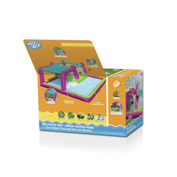 Bestway H2OGO! Bouncin' Bay Kids Inflatable Mega Water Park Outdoor Splash Pool - VMInnovations