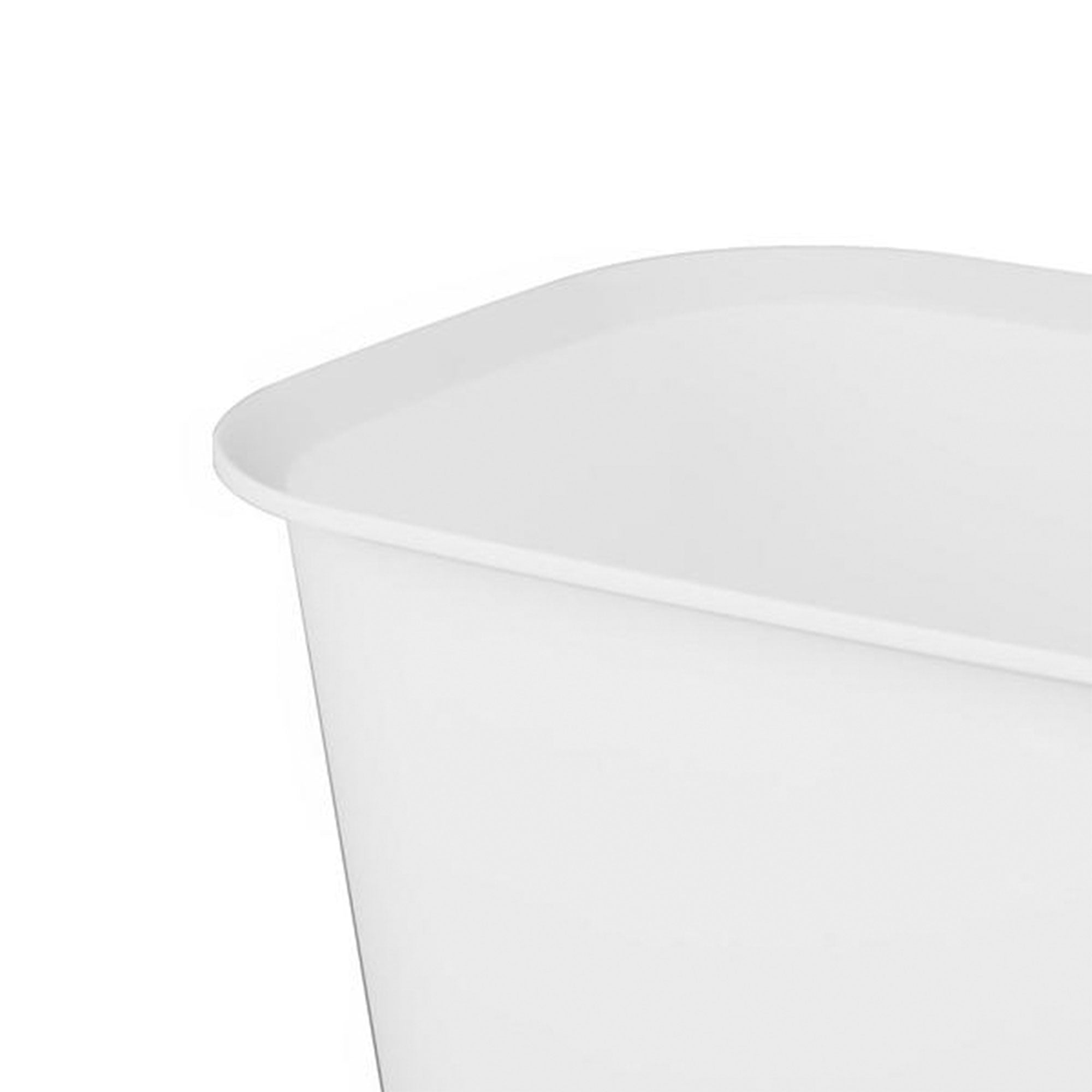 Sterilite Rectangular Wastebasket 9 Gallon Open Top Trash Bin, 12 Pack, White