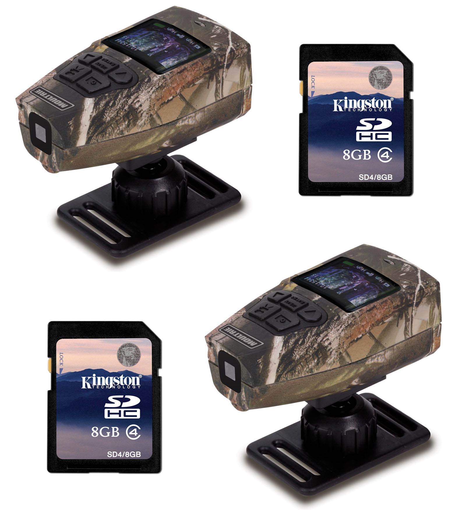 (2) MOULTRIE Reaction Cam 5MP HD Game Trail Hunting Video Cameras + (2) SD Cards