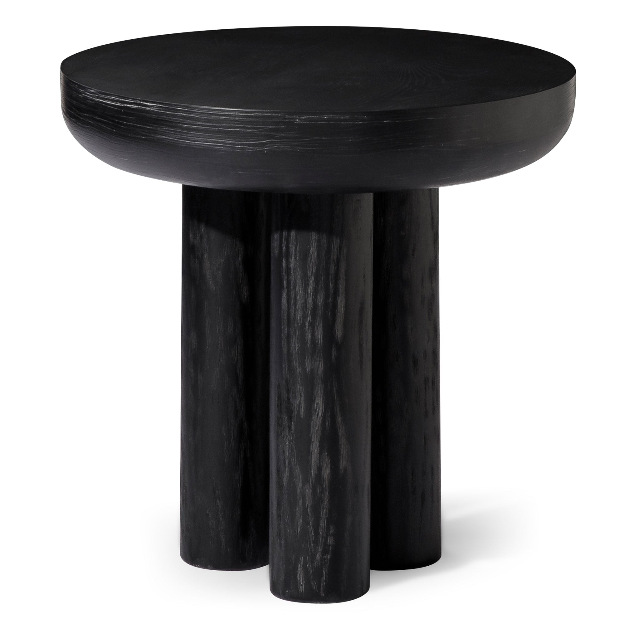 OWEN RUSTIC WOODEN SIDE TABLE IN AGED BLACK - VMInnovations