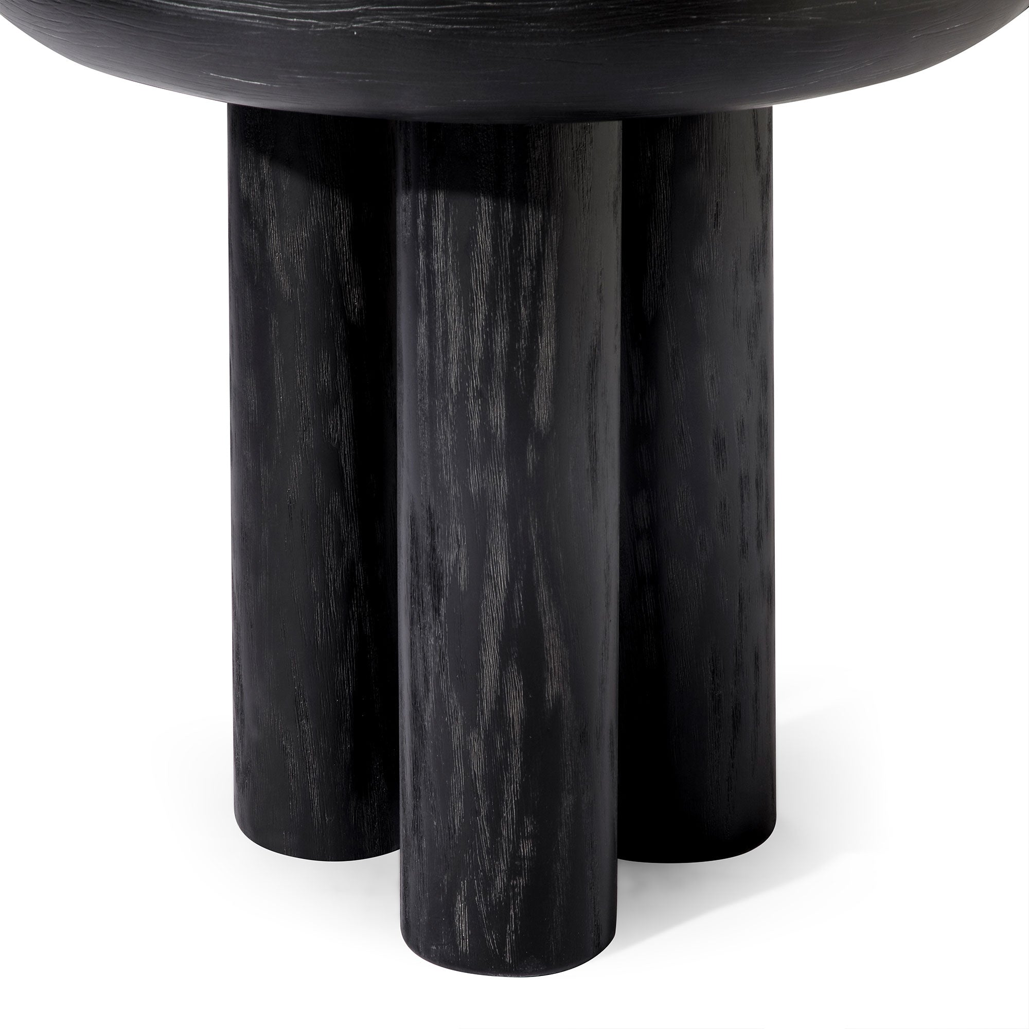 OWEN RUSTIC WOODEN SIDE TABLE IN AGED BLACK - VMInnovations