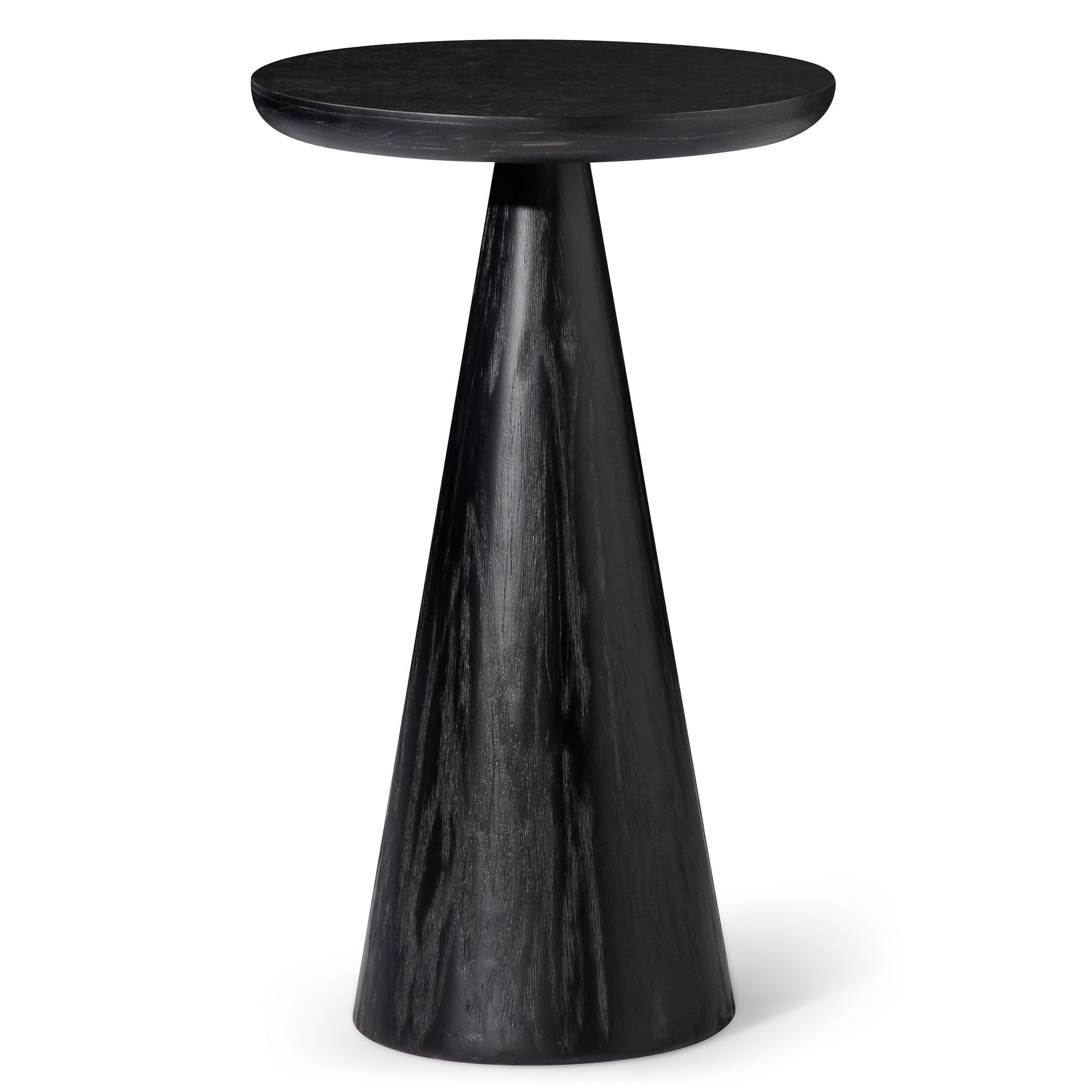 OWEN RUSTIC WOODEN DRINK TABLE IN AGED BLACK - VMInnovations