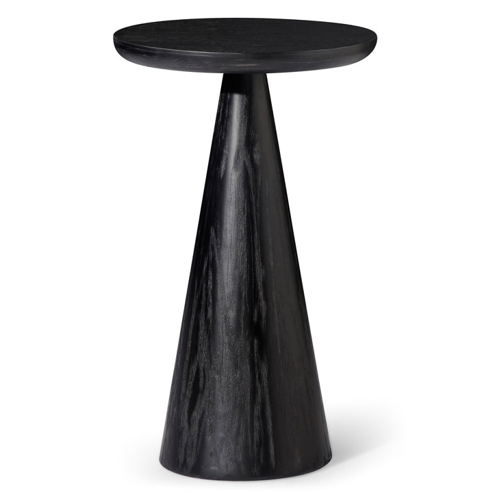 OWEN RUSTIC WOODEN DRINK TABLE IN AGED BLACK - VMInnovations