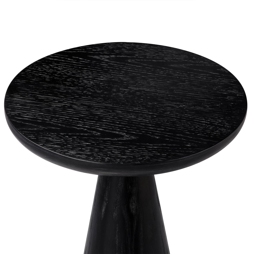OWEN RUSTIC WOODEN DRINK TABLE IN AGED BLACK - VMInnovations
