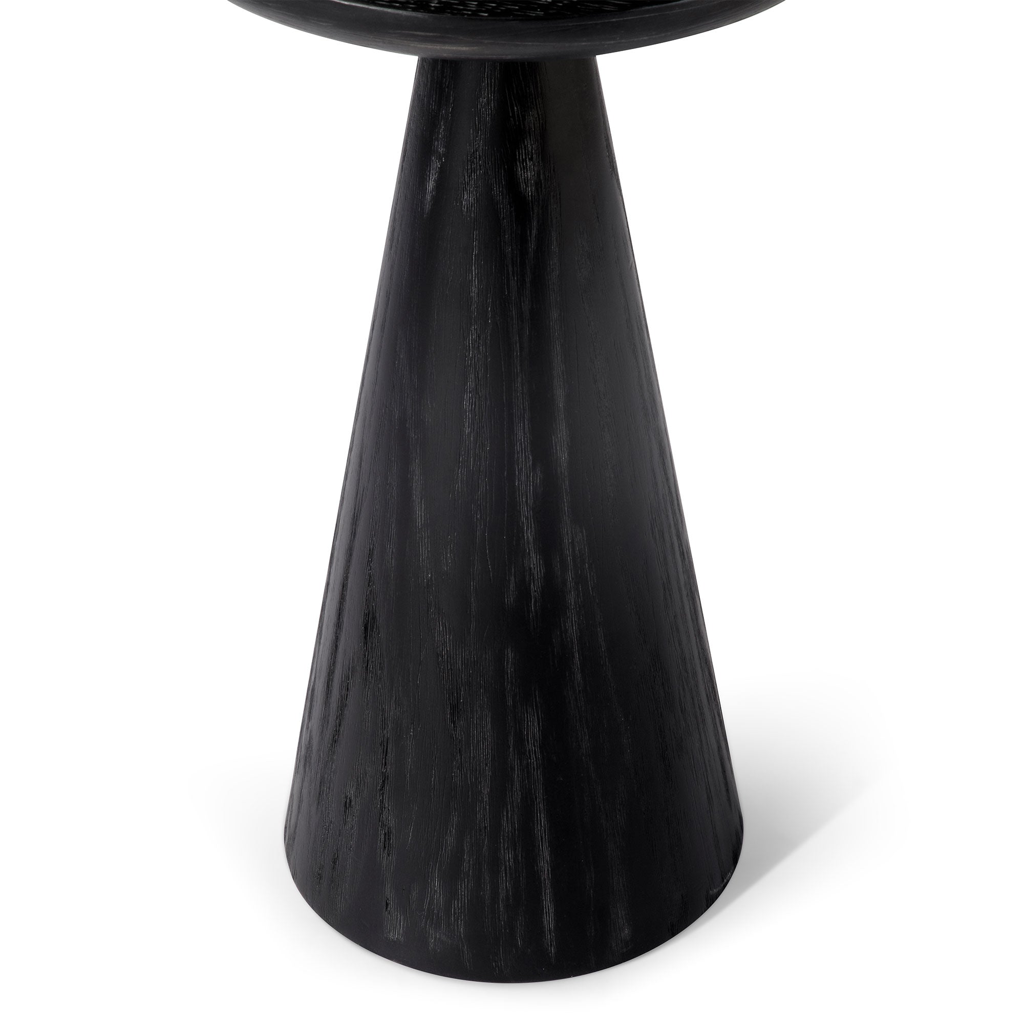 OWEN RUSTIC WOODEN DRINK TABLE IN AGED BLACK - VMInnovations