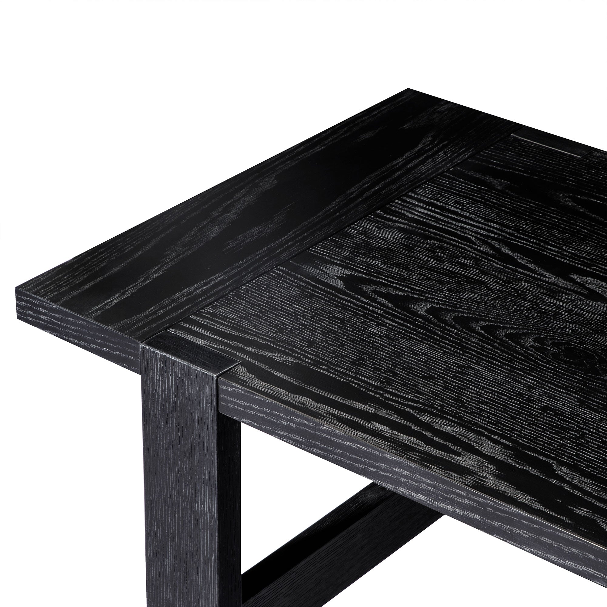 ANGELO RUSTIC RECTANGULAR WOODEN COFFEE TABLE IN AGED BLACK - VMInnovations
