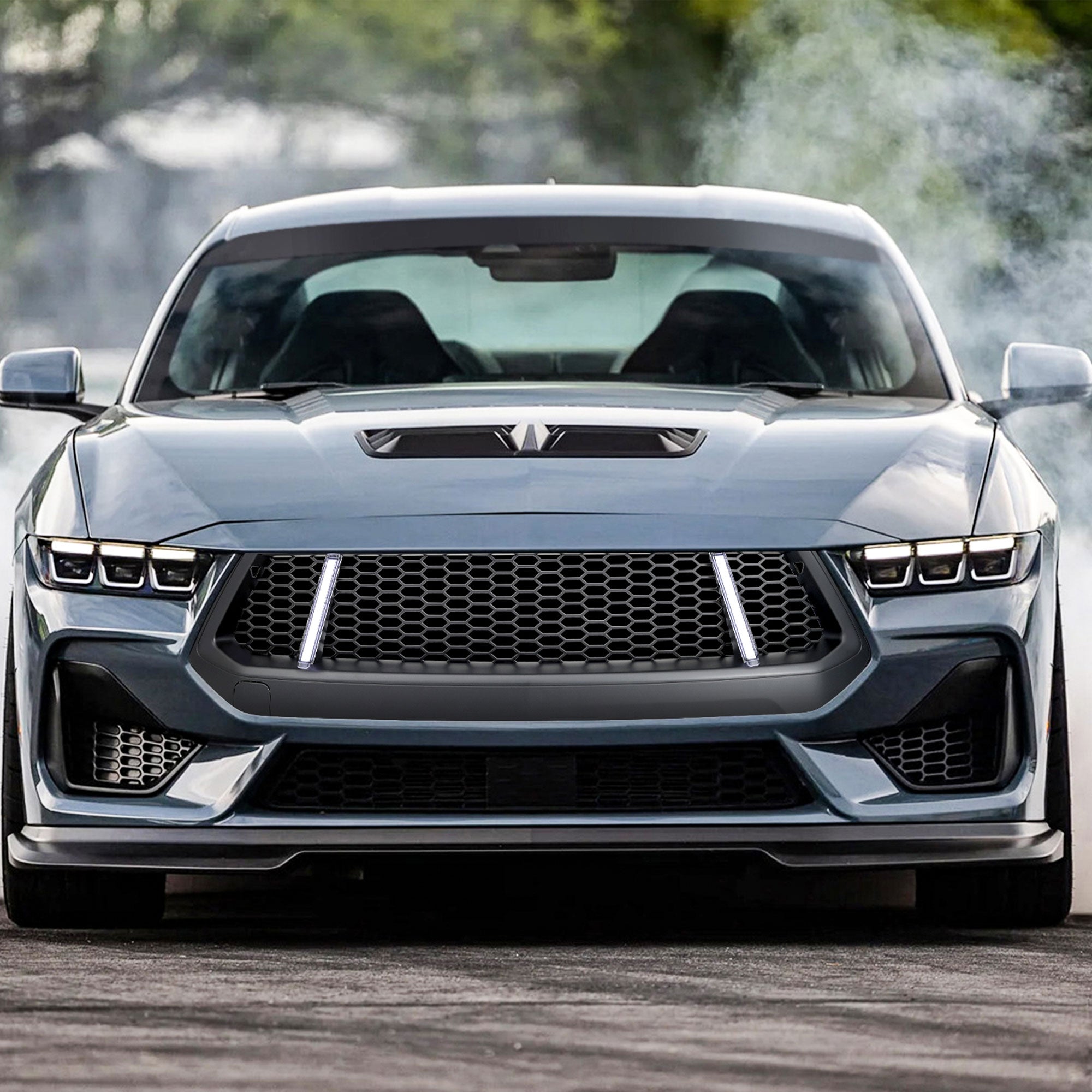 AMERICAN MODIFIED GT Style Front Grille w/LED DRL for 2024+ Mustang EcoBoost/GT - VMInnovations