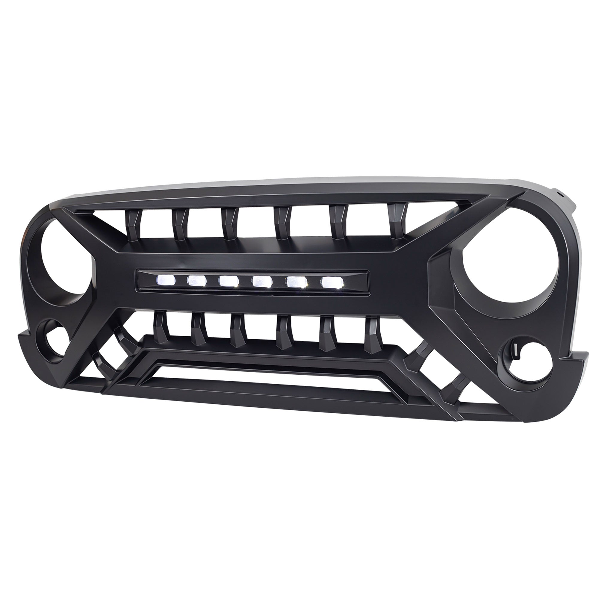 AMERICAN MODIFIED Armor Grille for 2007 to 2018 Jeep Wrangler JK, Matte Black - VMInnovations
